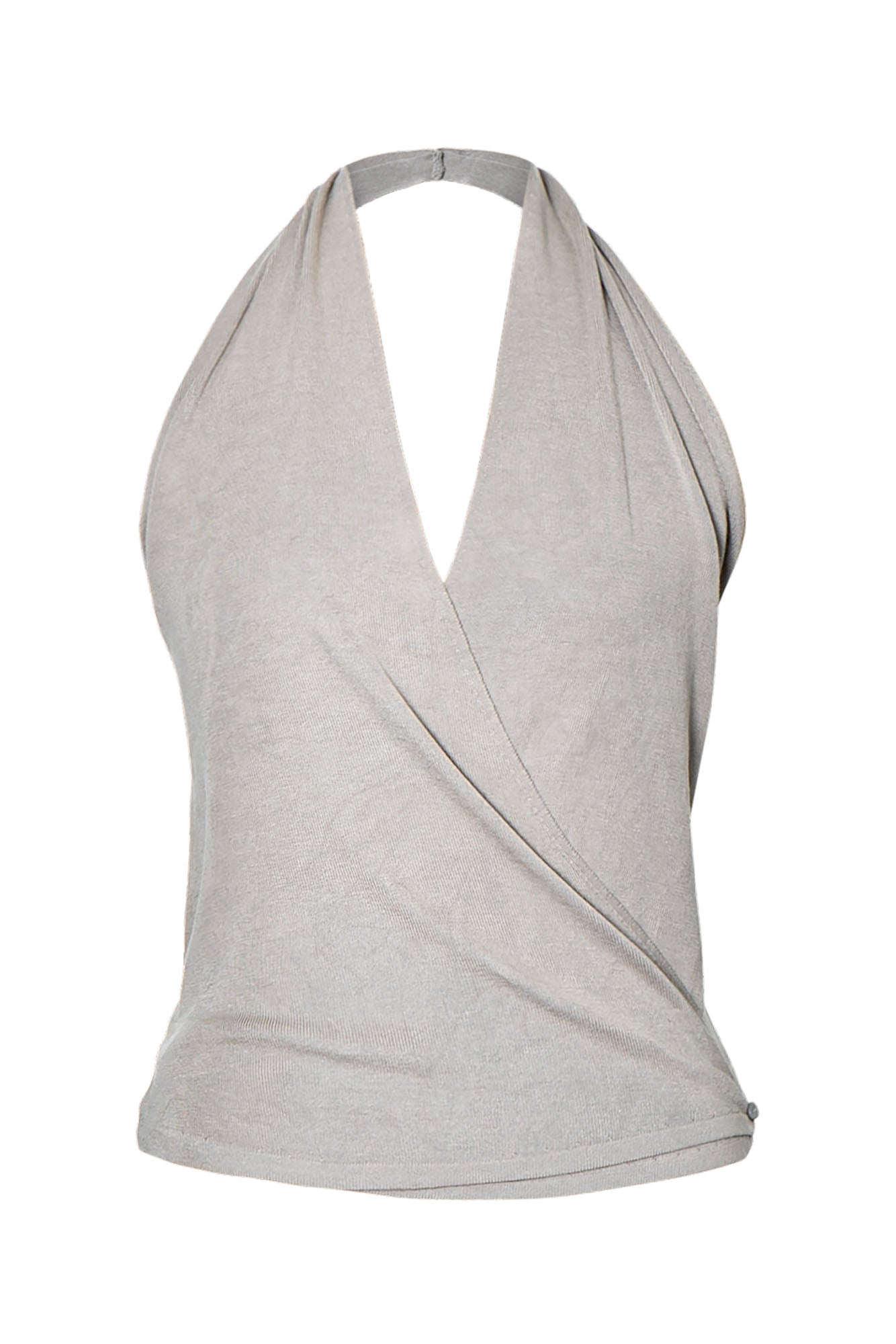 LEONSENSE Backless Draped Halter Top