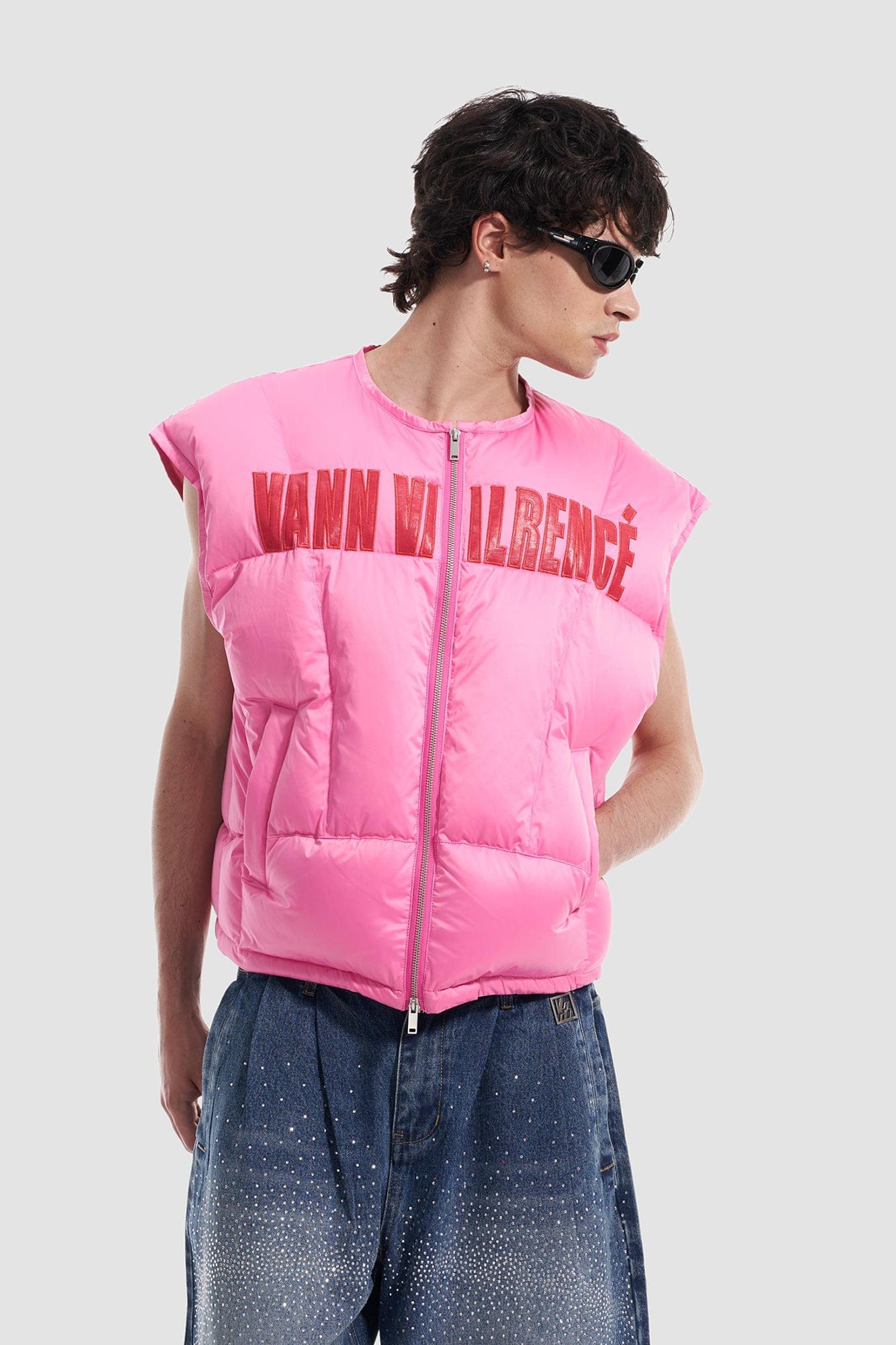 VANN VALRENCE LOGO Patch Quilted Down Vest