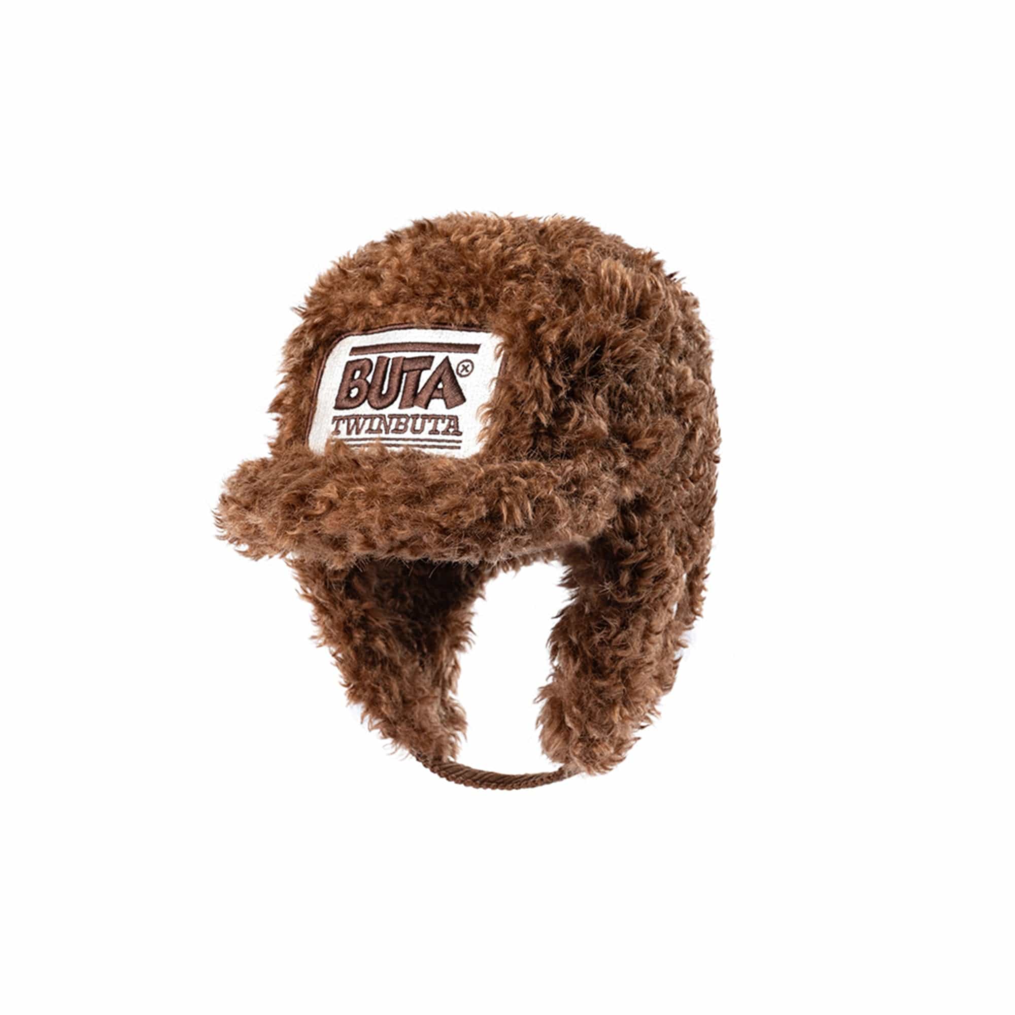 TWINBUTA Heart-Patch Faux Fur Trapper Hat