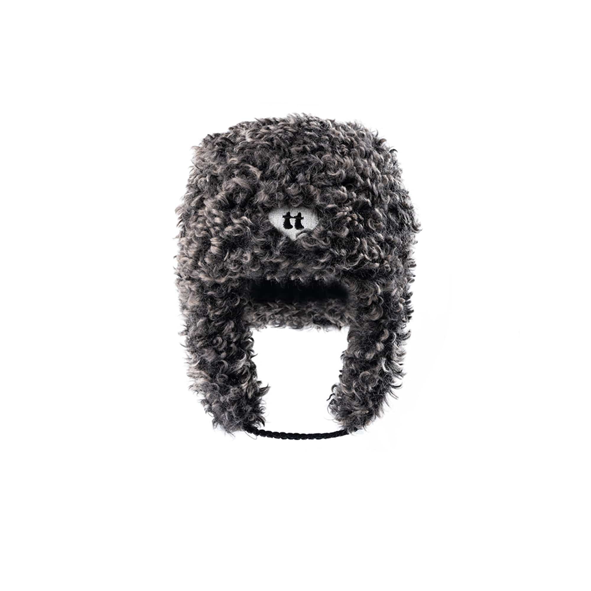 TWINBUTA Heart-Patch Faux Fur Trapper Hat
