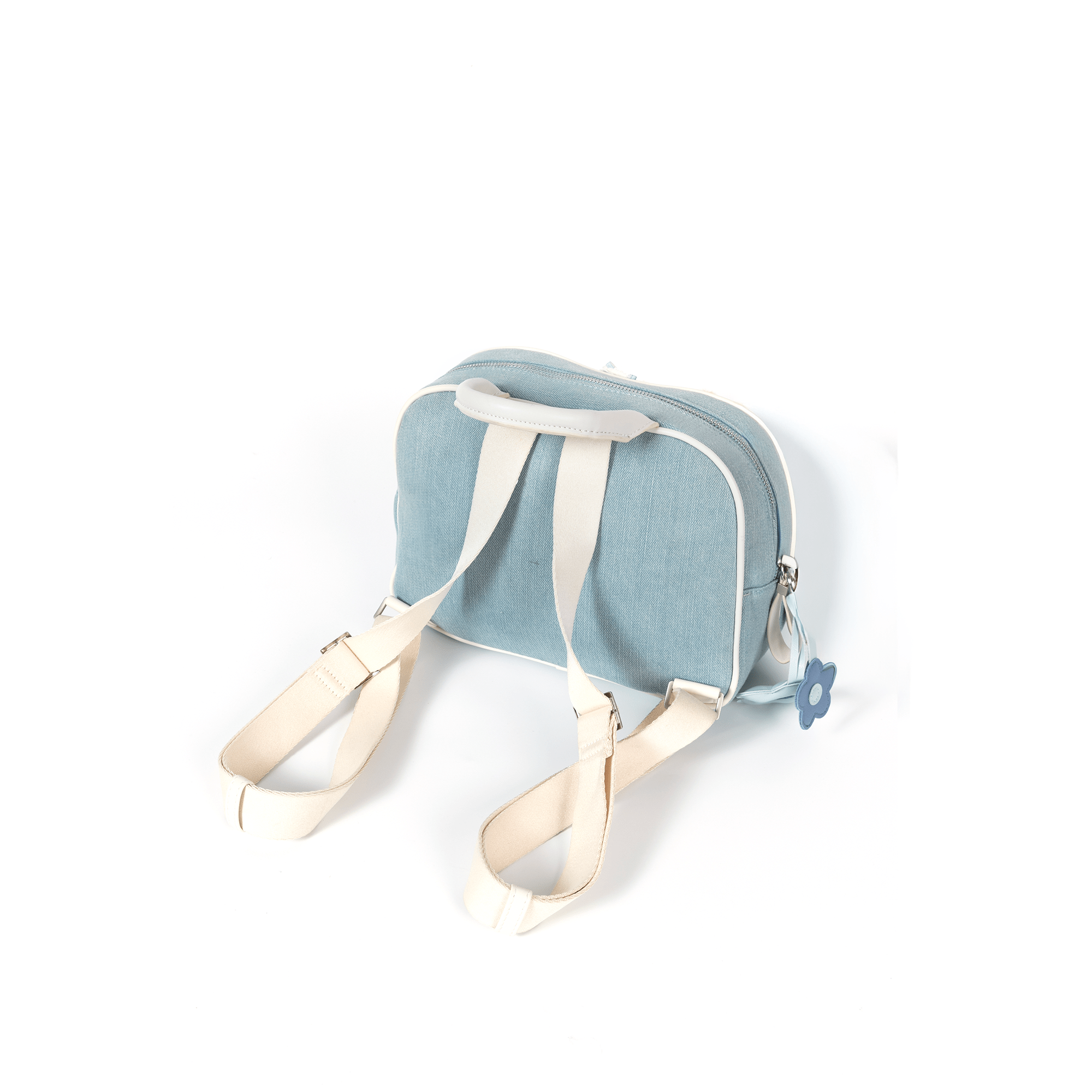 BLING BOX Plush Bunny Denim Convertible Backpack