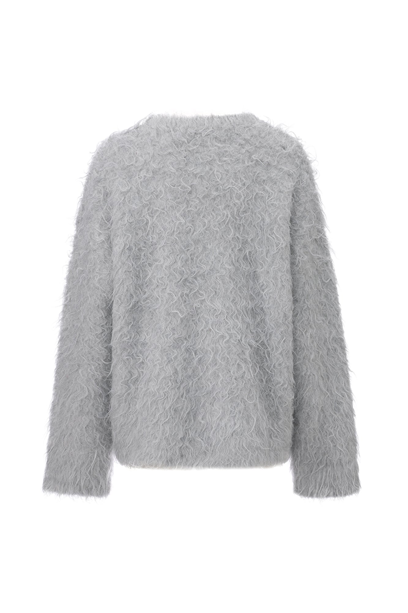 VANN VALRENCE Fuzzy Cat Intarsia Mohair Sweater
