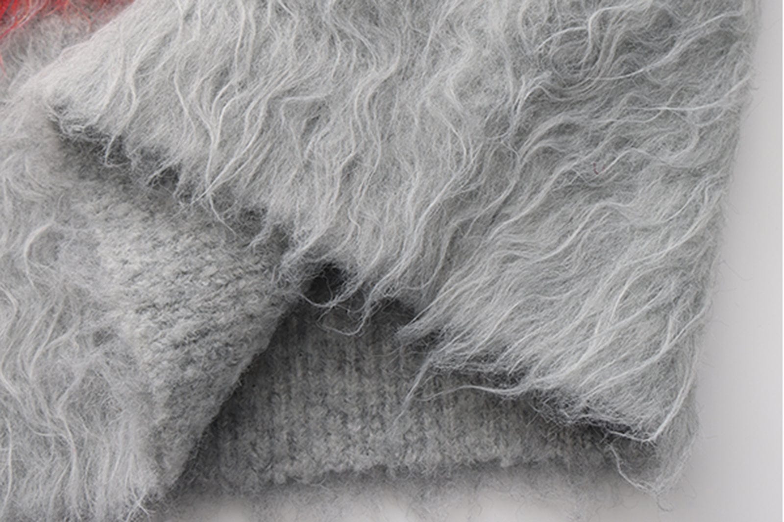 VANN VALRENCE Fuzzy Cat Intarsia Mohair Sweater