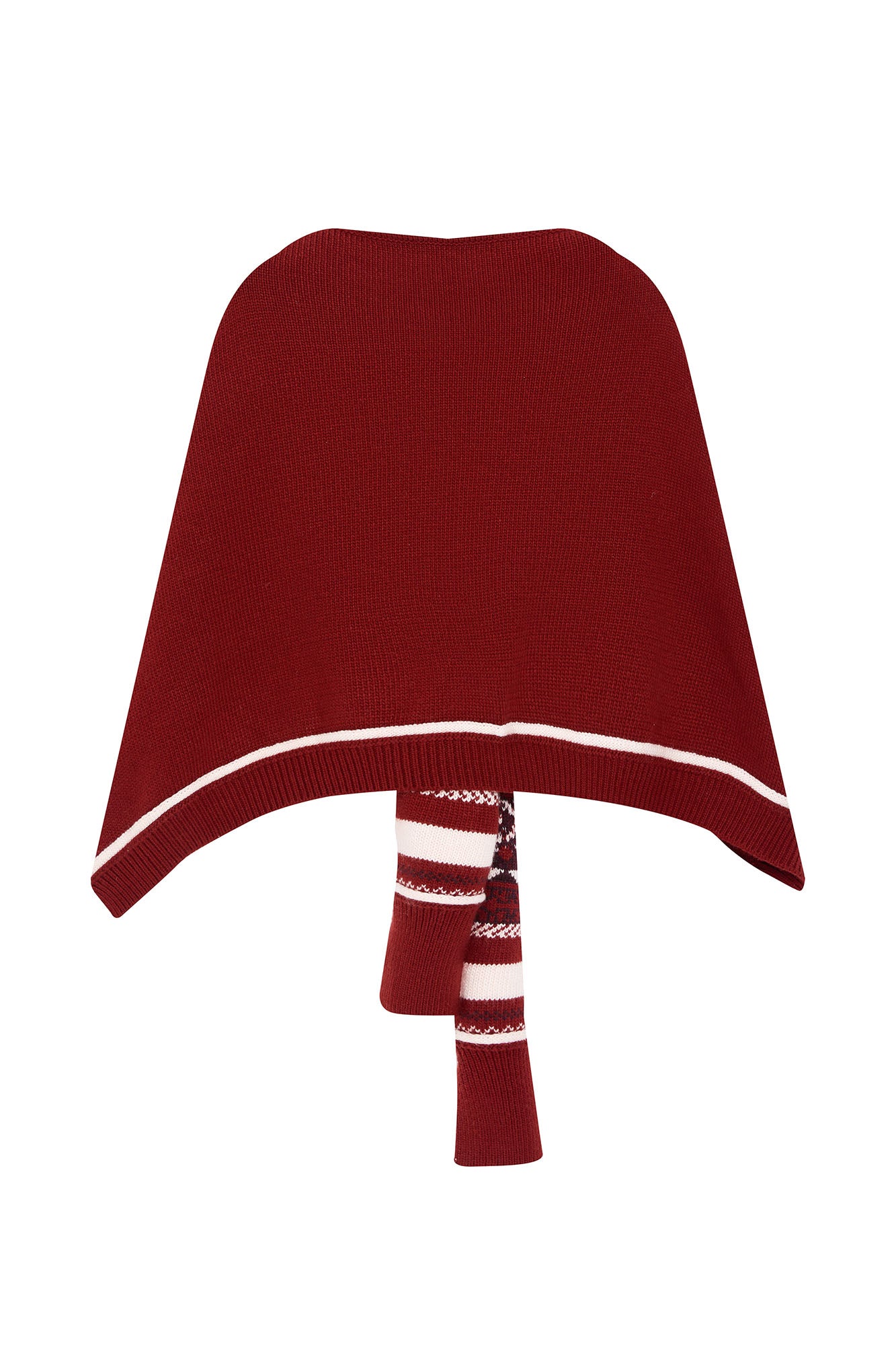 SAME FLOW Retro Jacquard Sleeve Sweater & Shawl Set