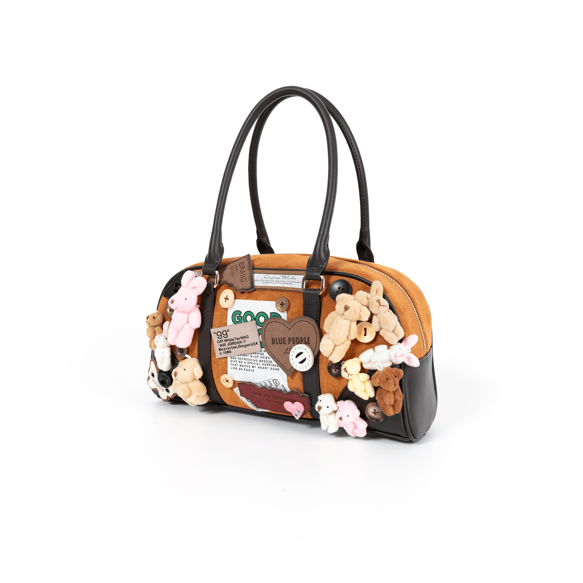 BLING BOX Plush Bunny Shoulder Bag Caramel