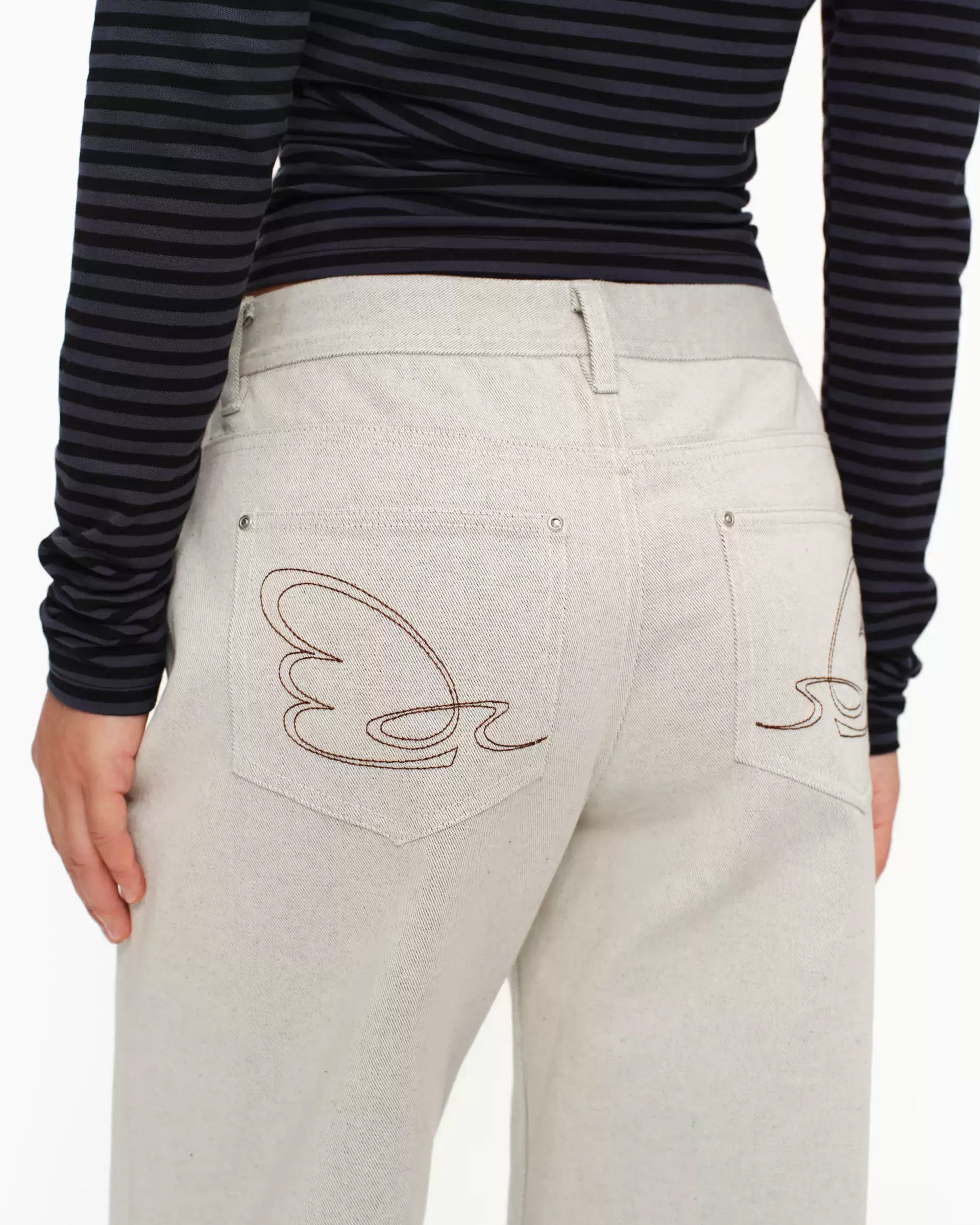 OINIMI Wing Stitch Double-Keen Straight-Leg Jeans