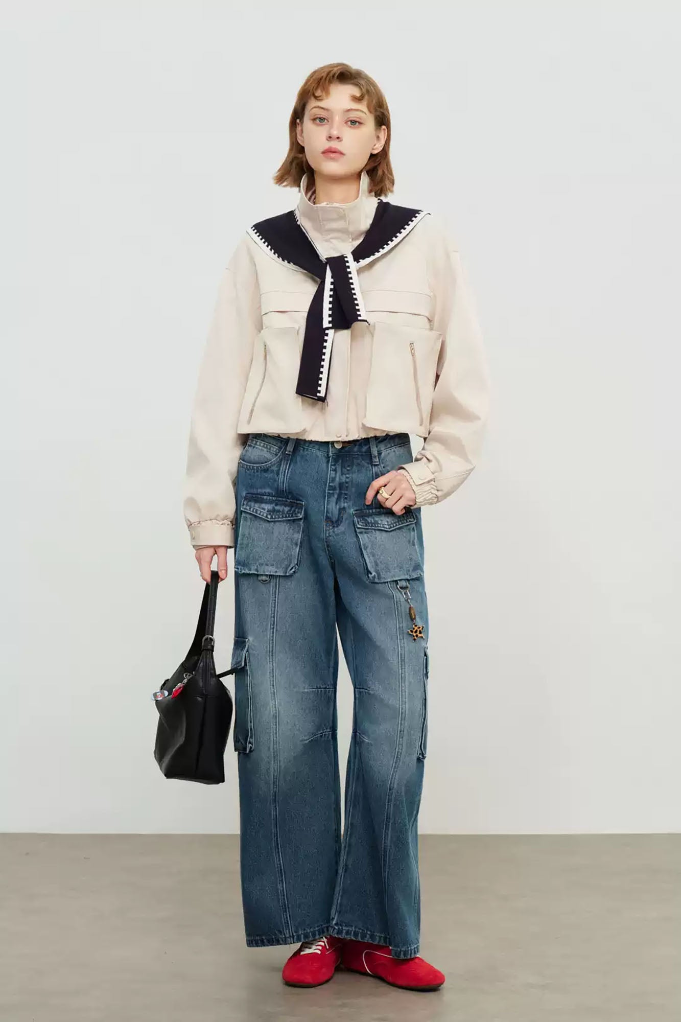 SOFITTE Paneled Multi-Pocket Cargo Jeans