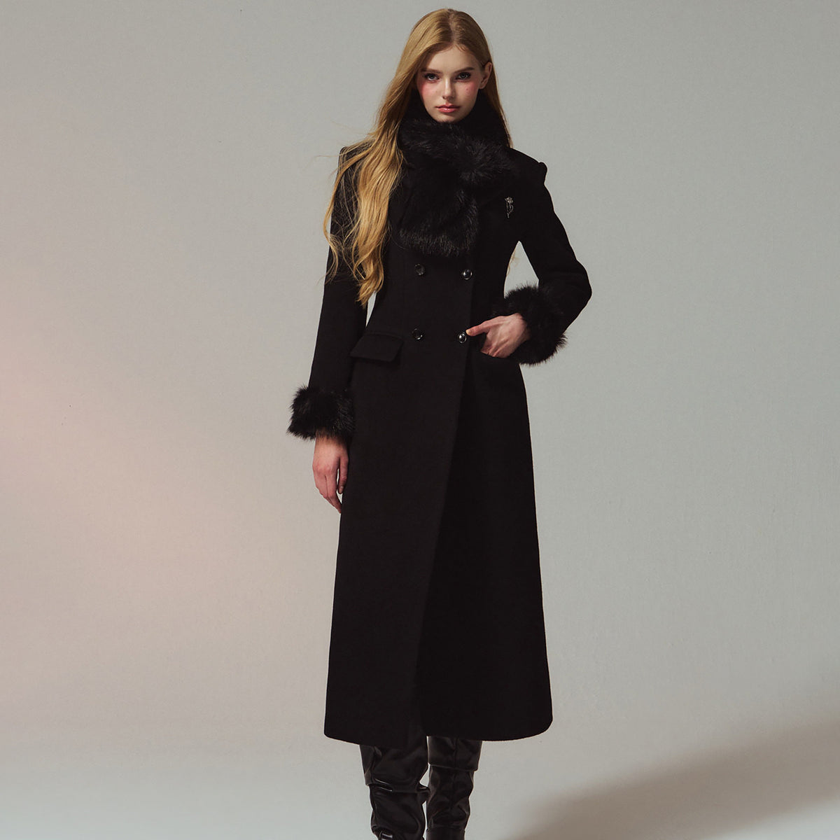 HIIMDAI Double-Faced Long Coat