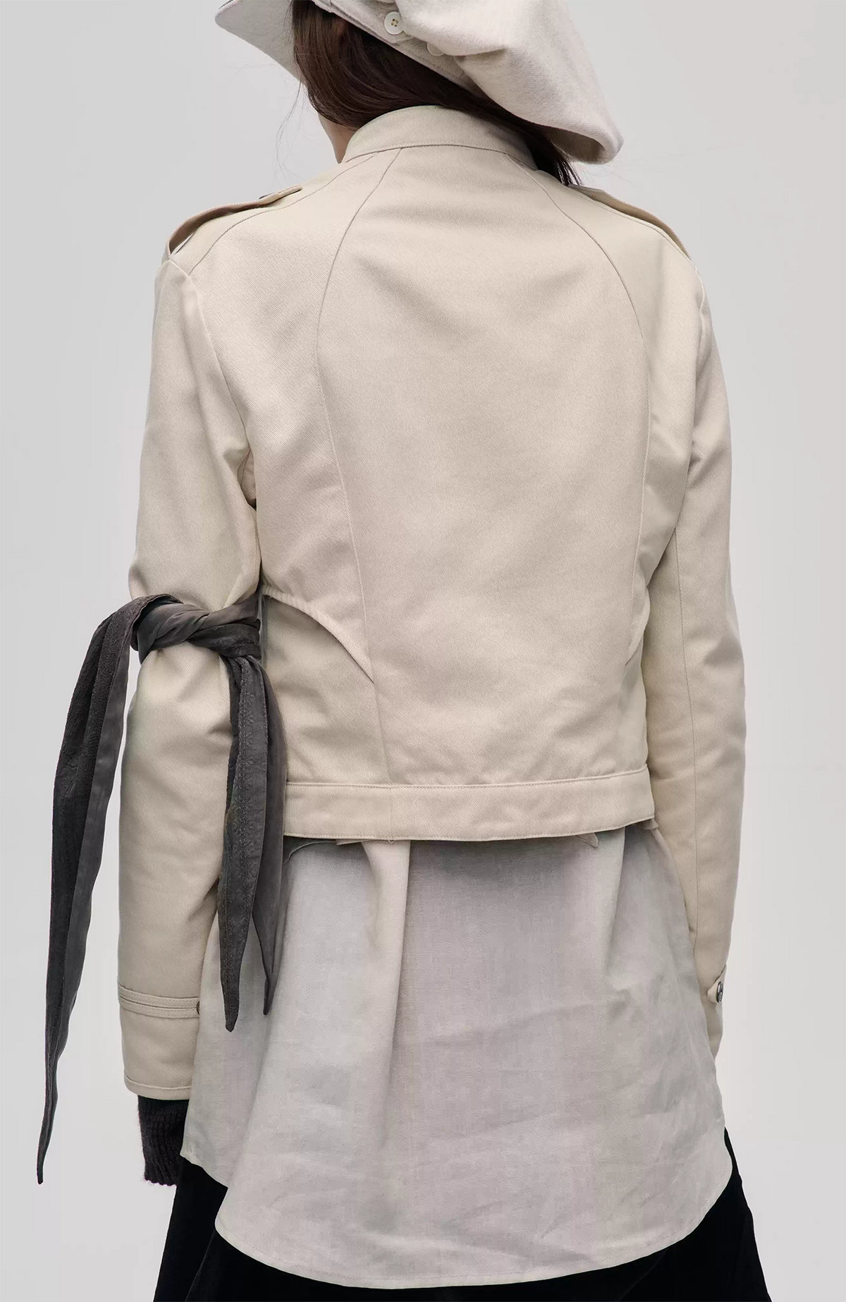 ILNya Nieternite Nifutur Napoleon-Collar Slim Cropped Jacket
