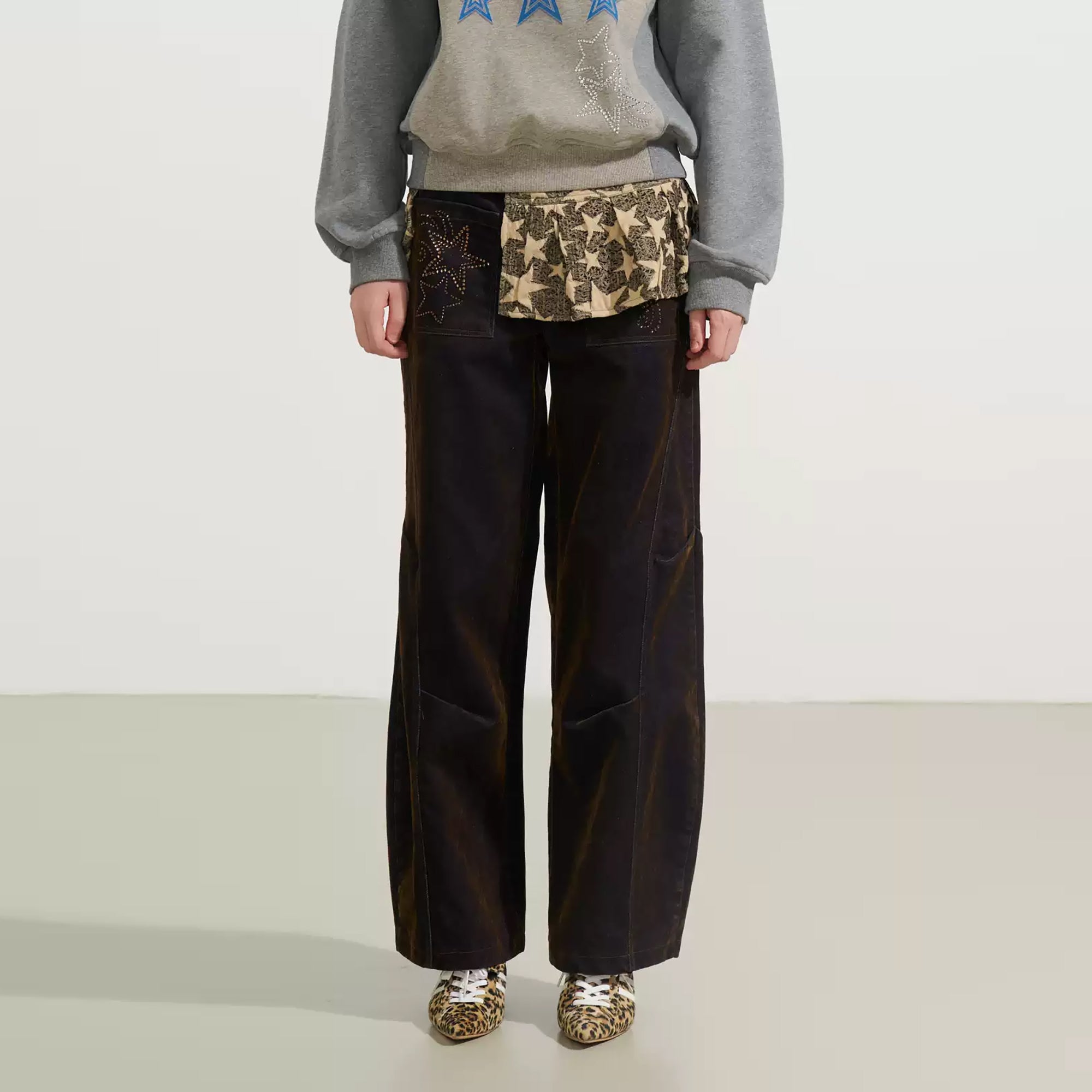 SOFITTE Star-Diamond Gradient Panel Pants