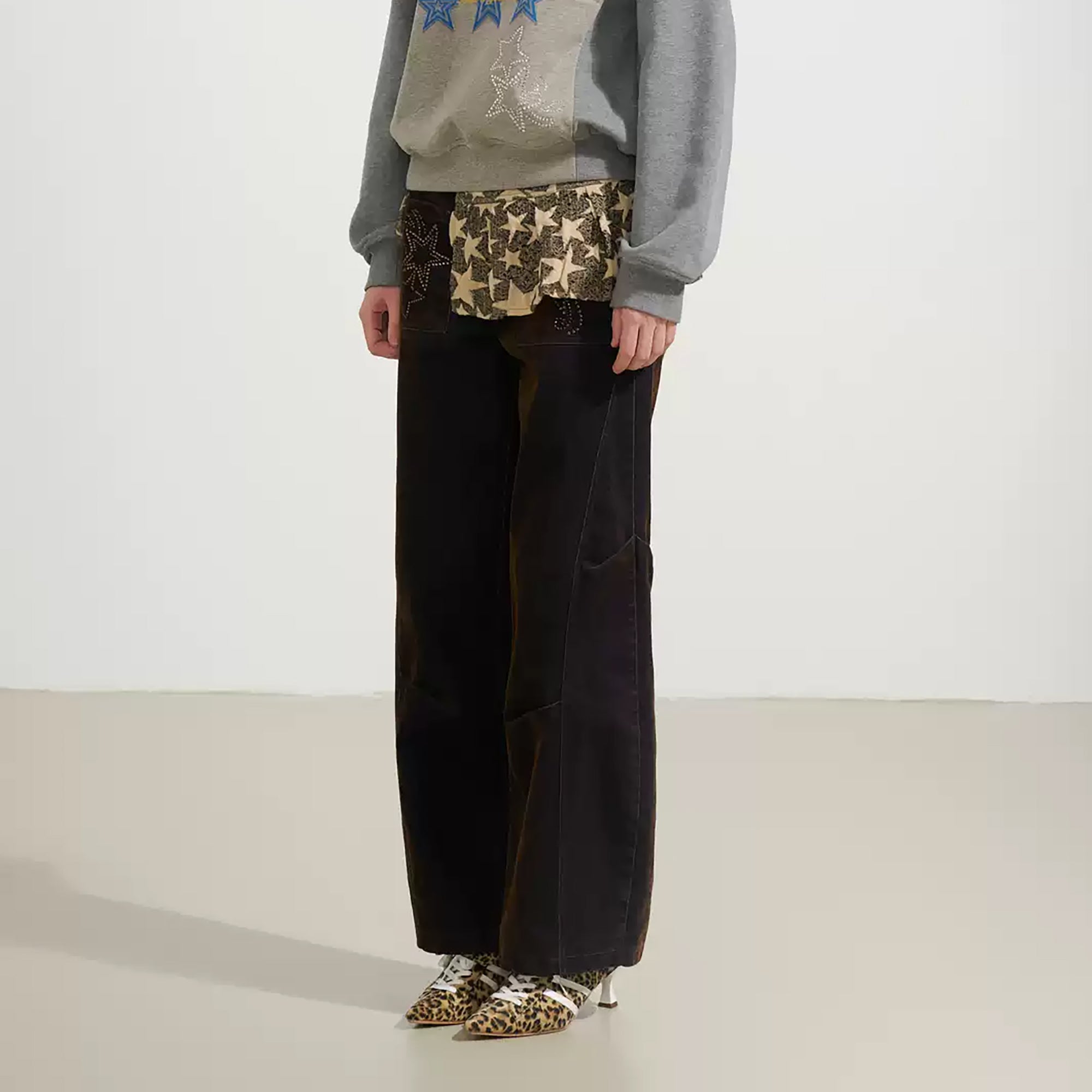 SOFITTE Star-Diamond Gradient Panel Pants