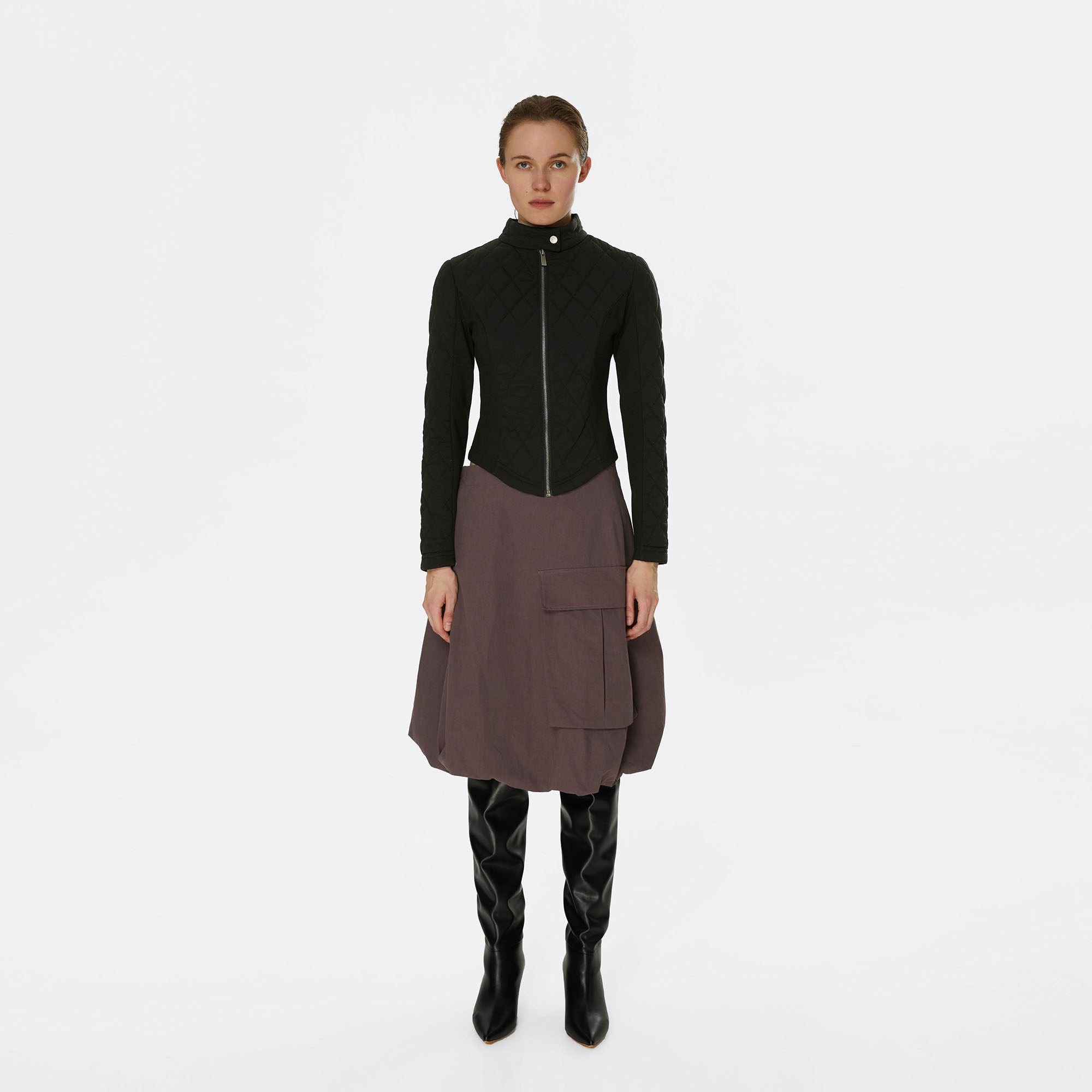 COMMAND N Cargo Pocket Balloon Midi Skirt