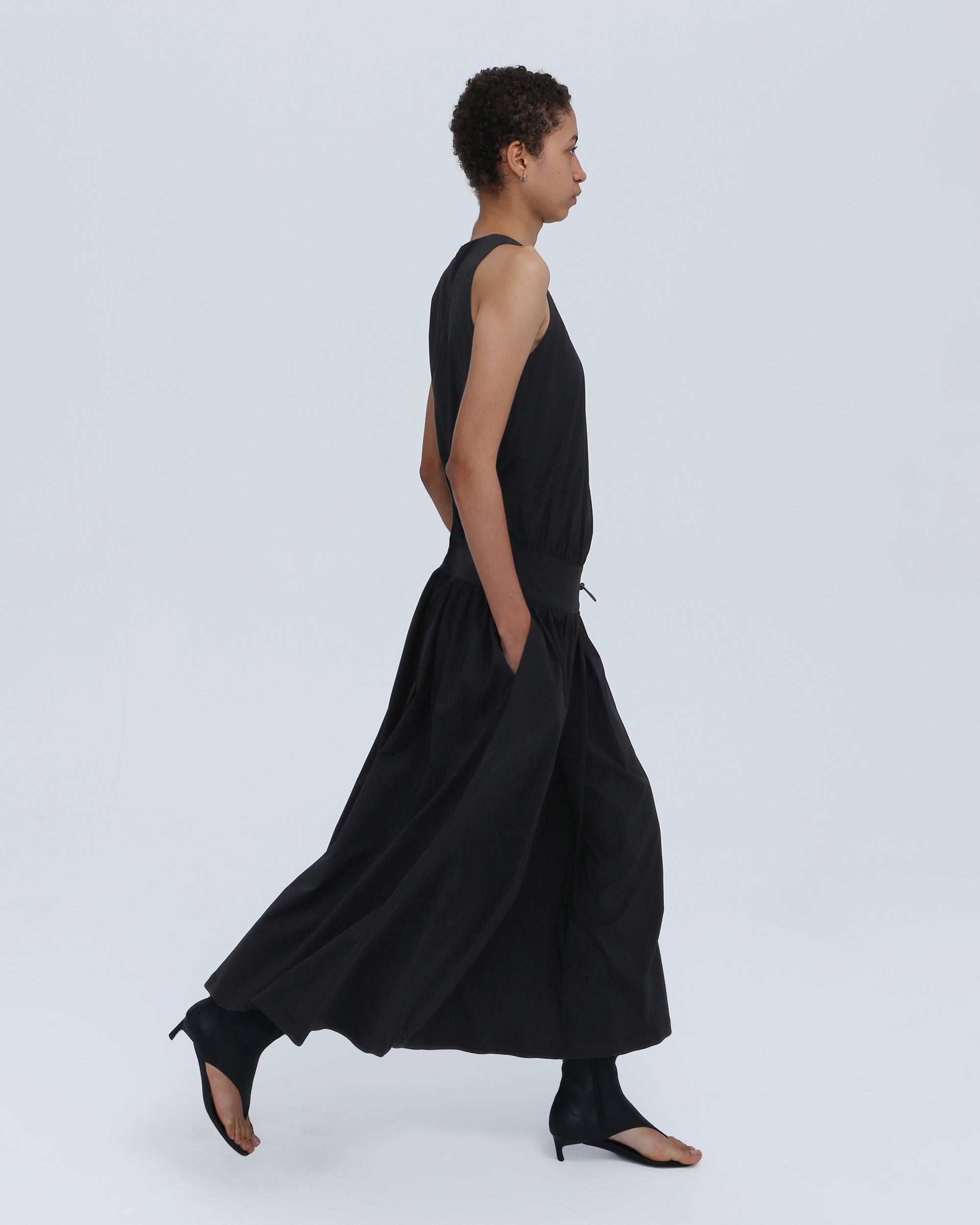 COMMAND N Gathered Drop-Waist Tank Dress