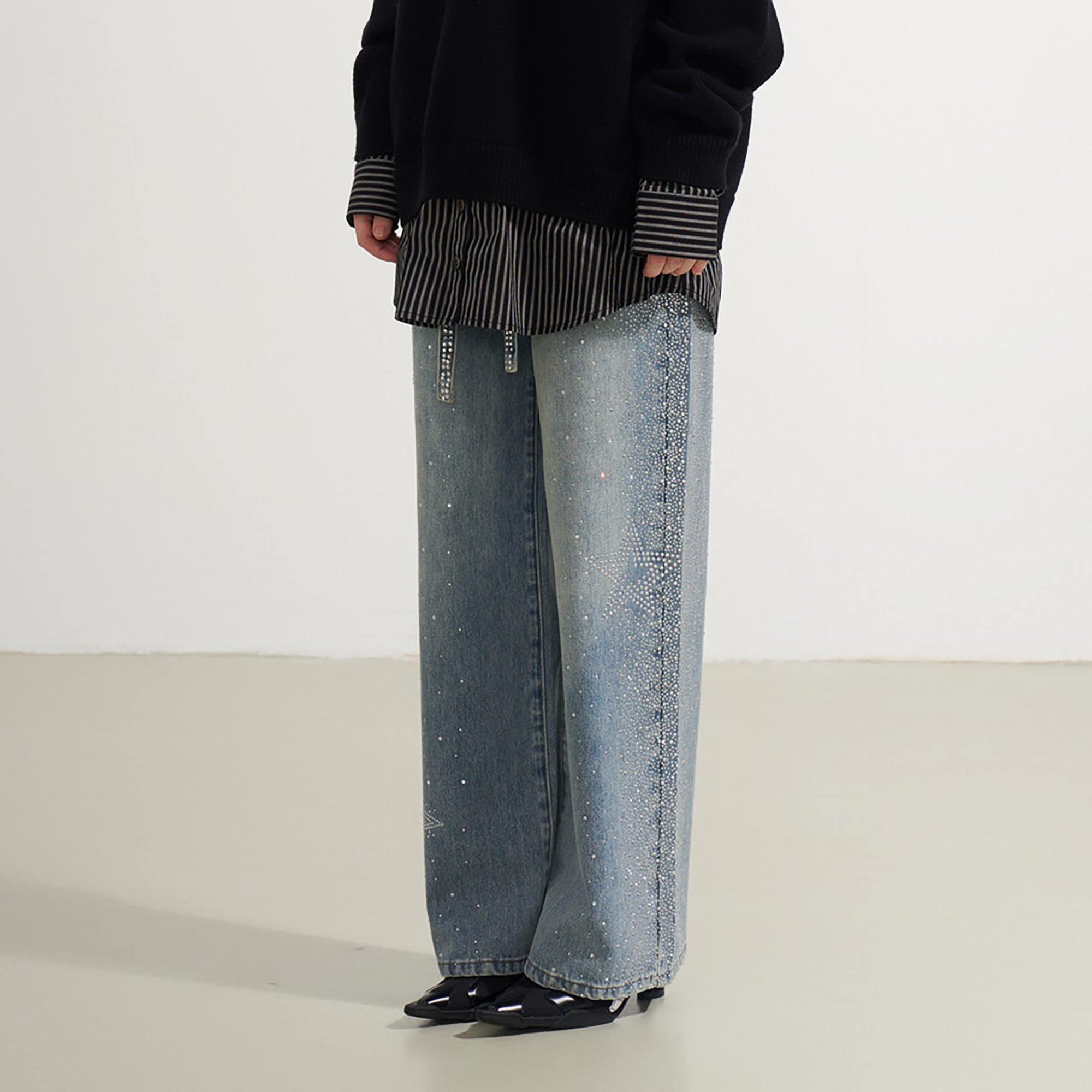 SOFITTE Diamond Star Embellished Jeans