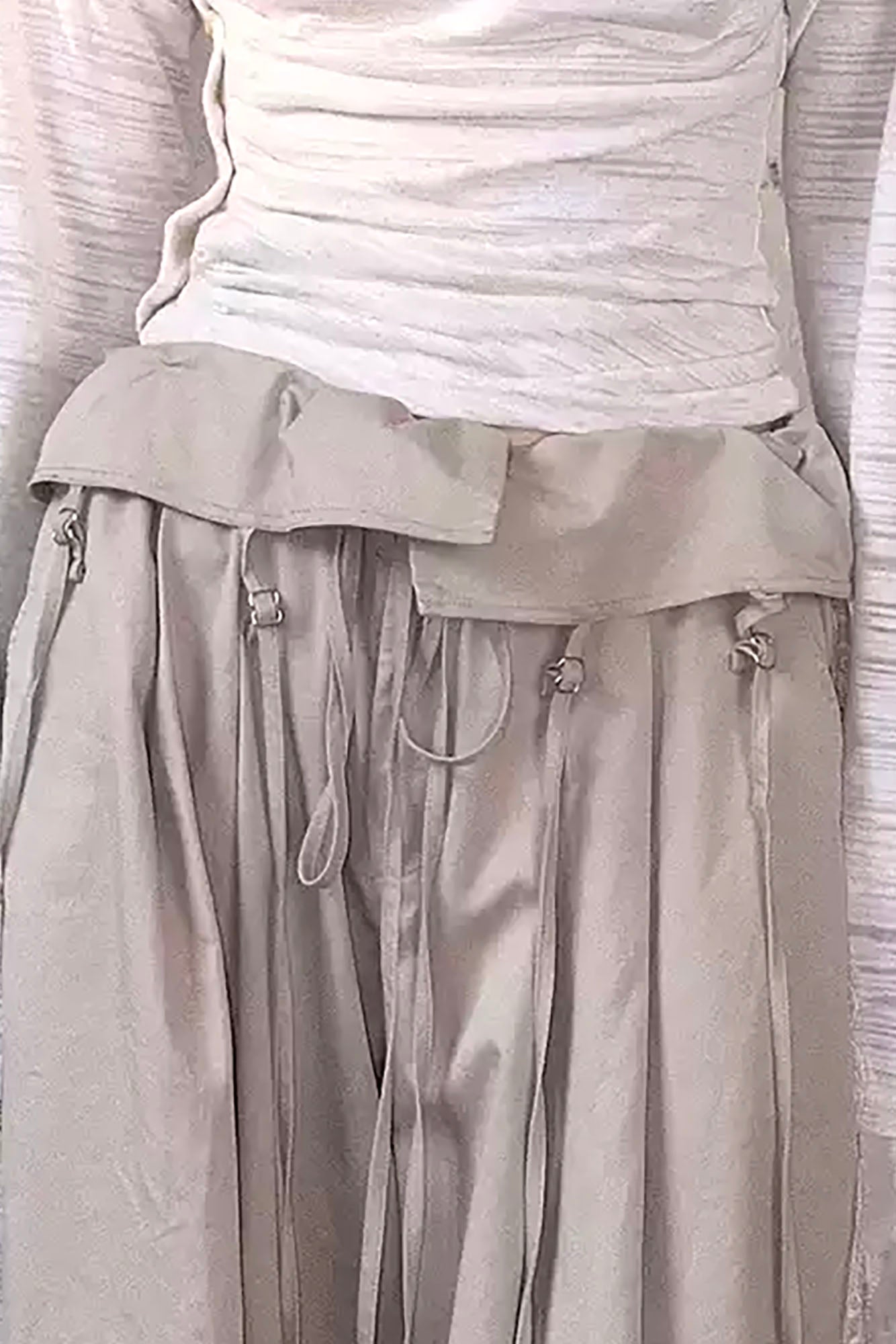 WHYNOTDANCE Lace-Trim Tencel-Blend Oversized Pants