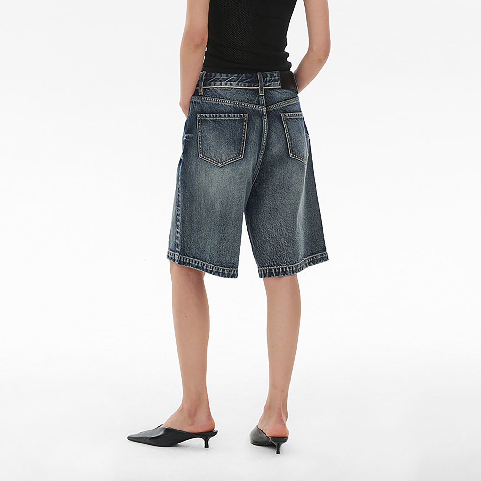 COMMAND N Selvedge Washed Denim Shorts