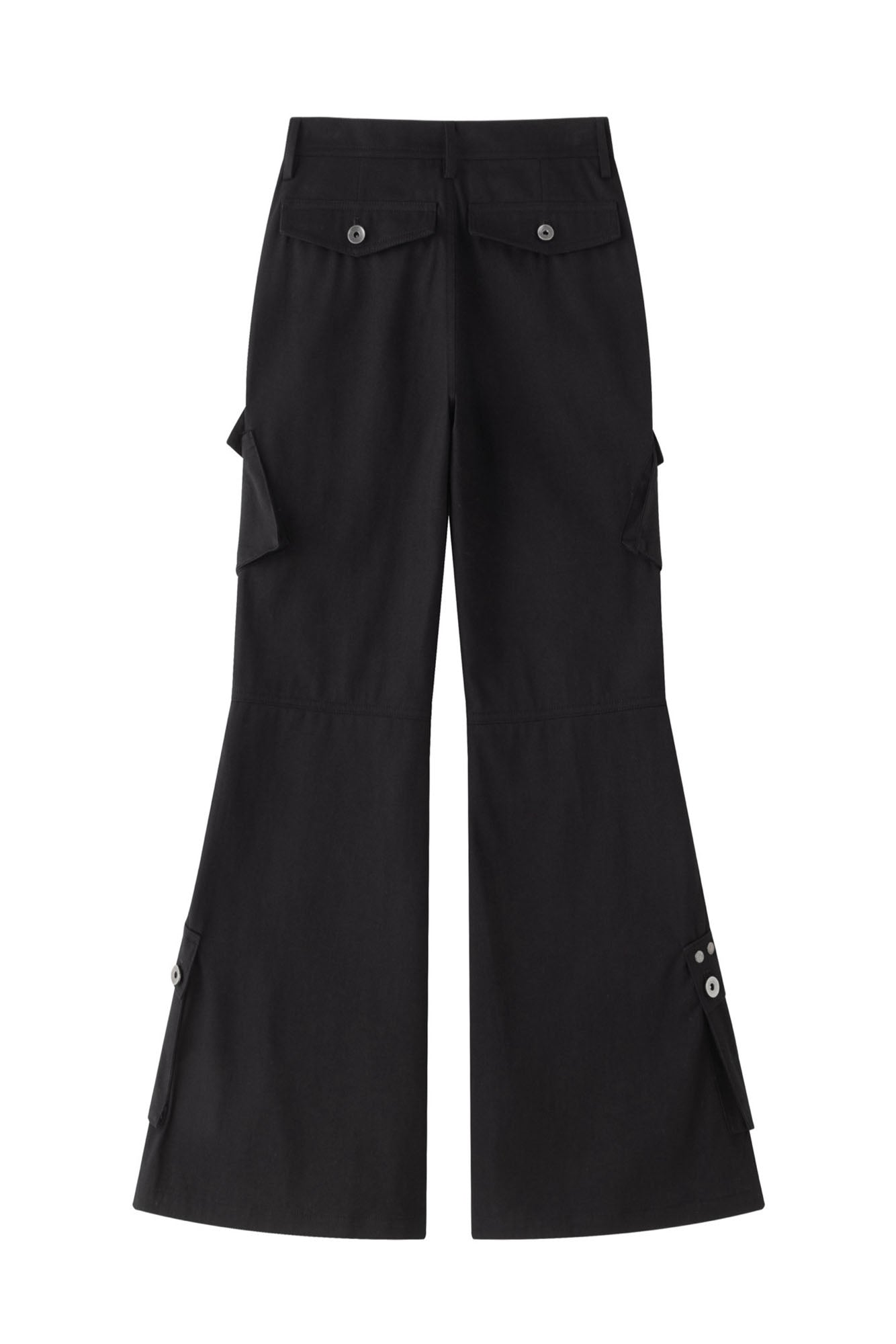 NONAME SPACE Pleated Multi-Pocket Flared Cargo Pants