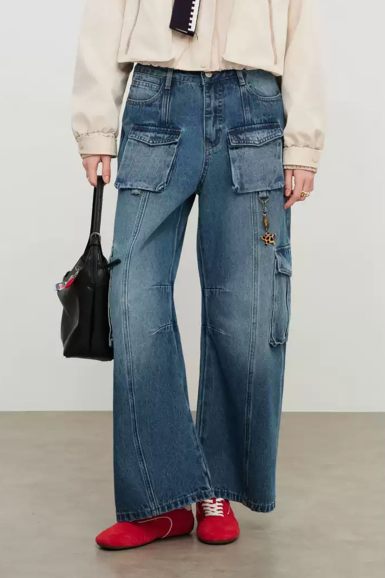 SOFITTE Paneled Multi-Pocket Cargo Jeans