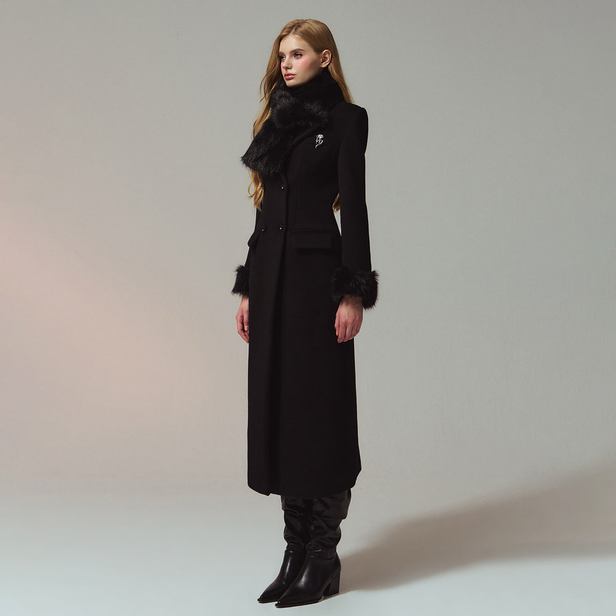 HIIMDAI Double-Faced Long Coat