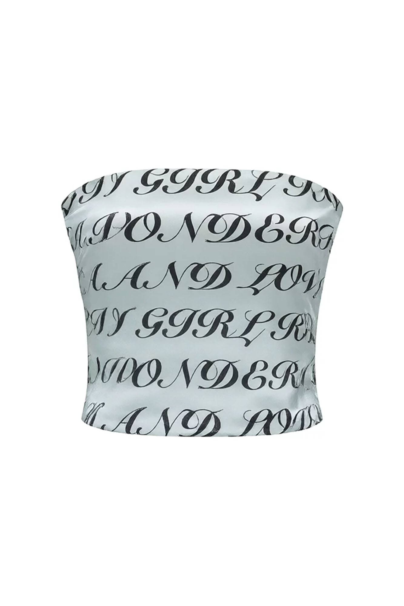 AE30 SAINT Graphic Bandeau Lace-Up Tank Top