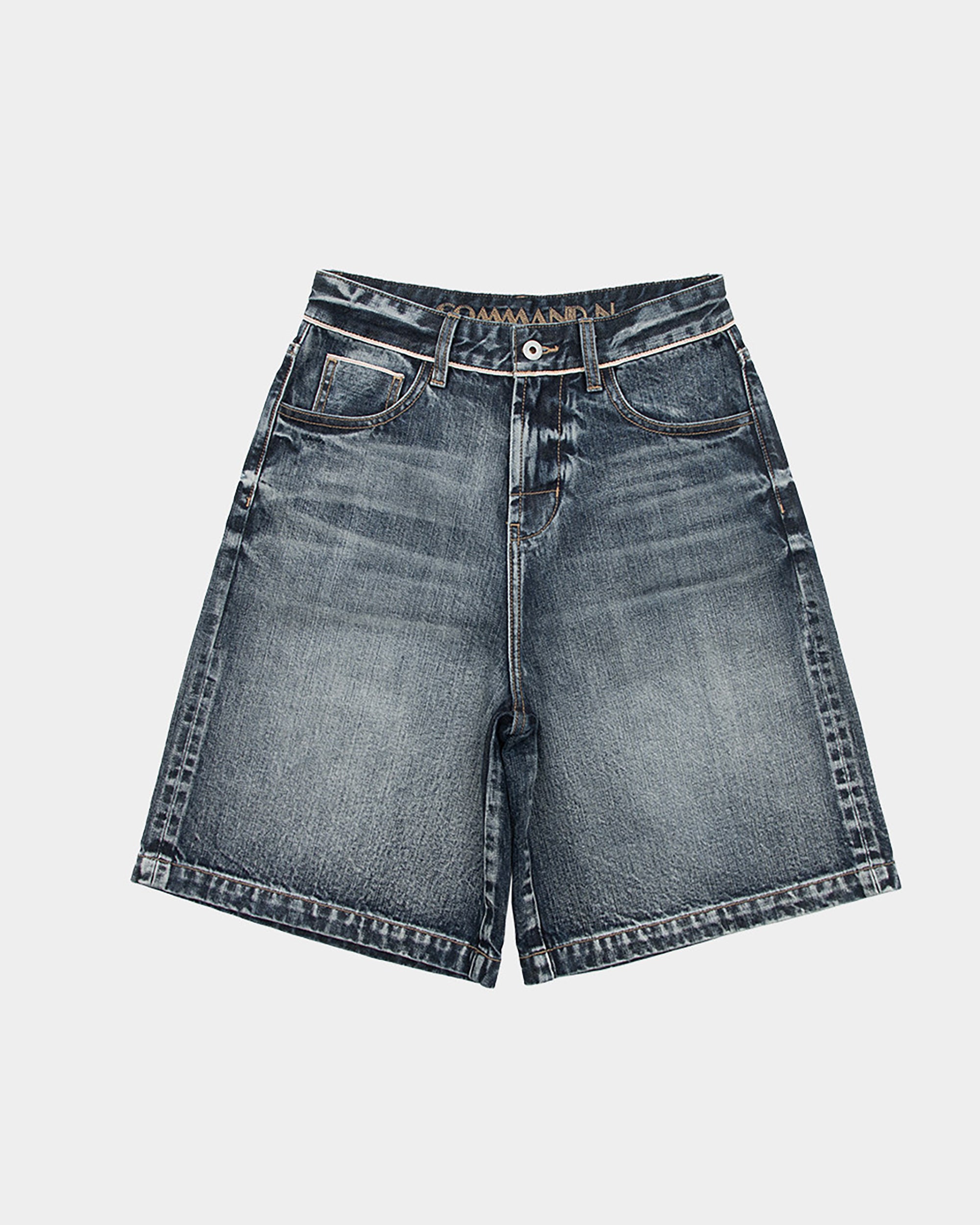 COMMAND N Selvedge Washed Denim Shorts
