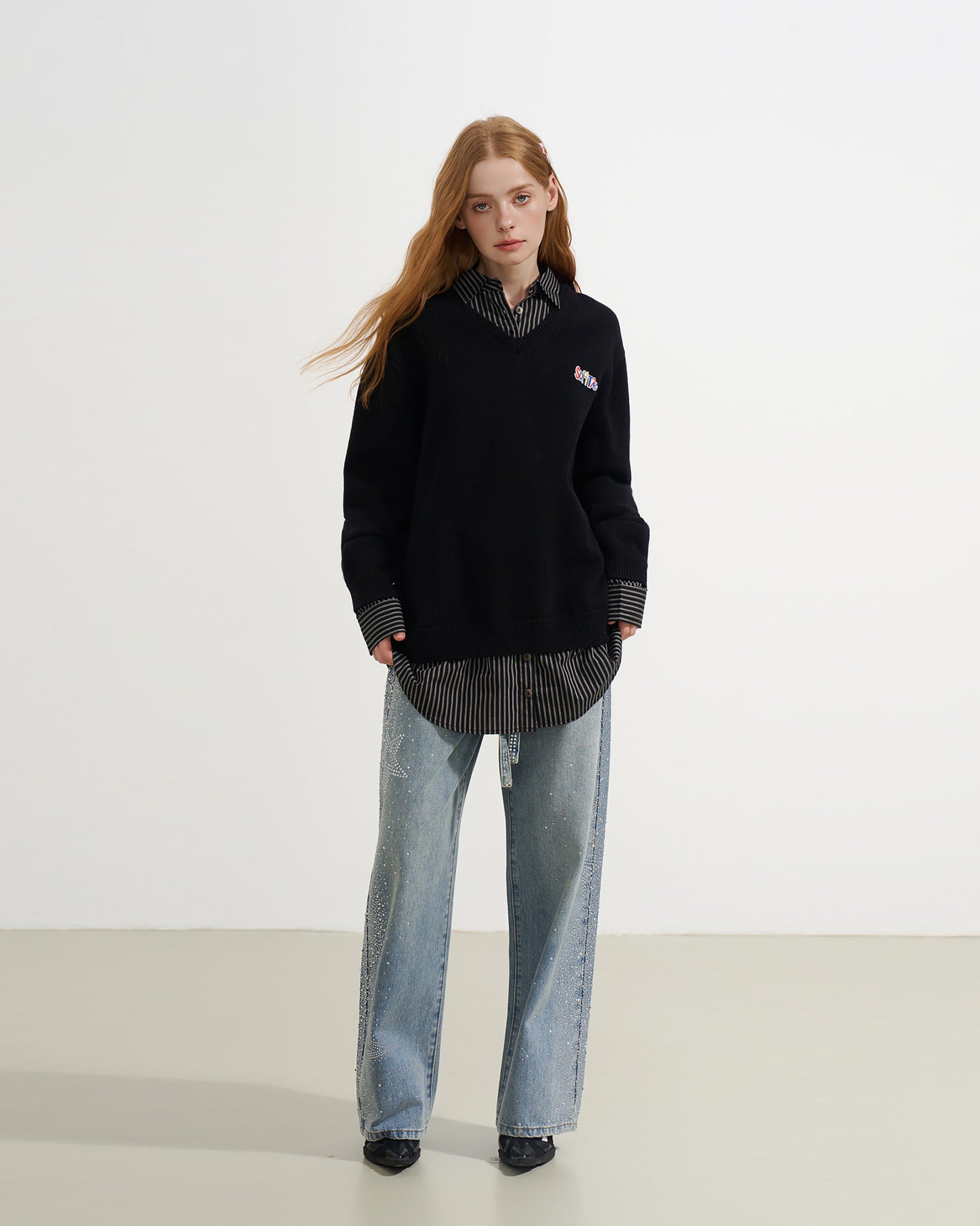 SOFITTE Diamond Star Embellished Jeans