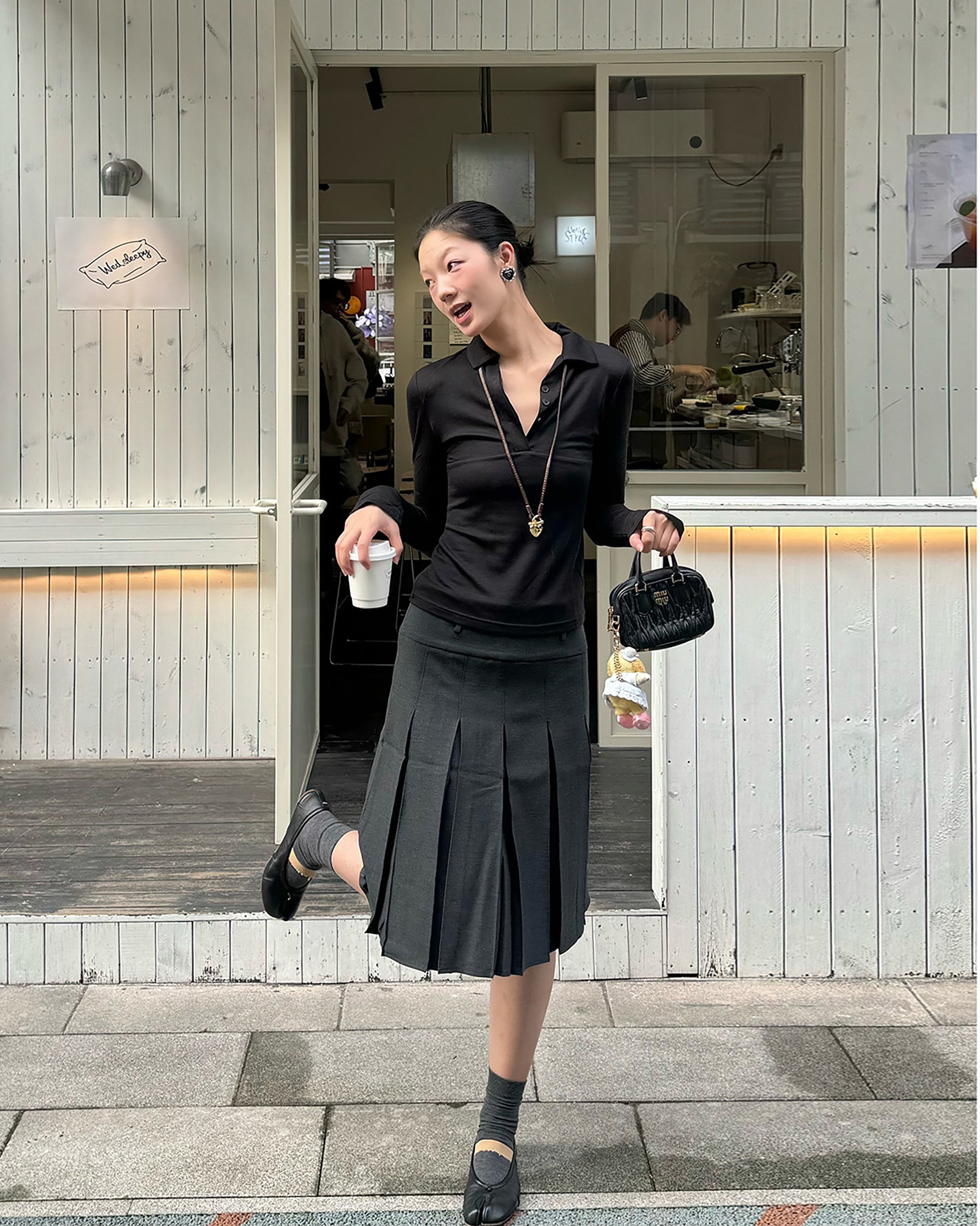 PCLA Essential Pleated A-Line Skirt