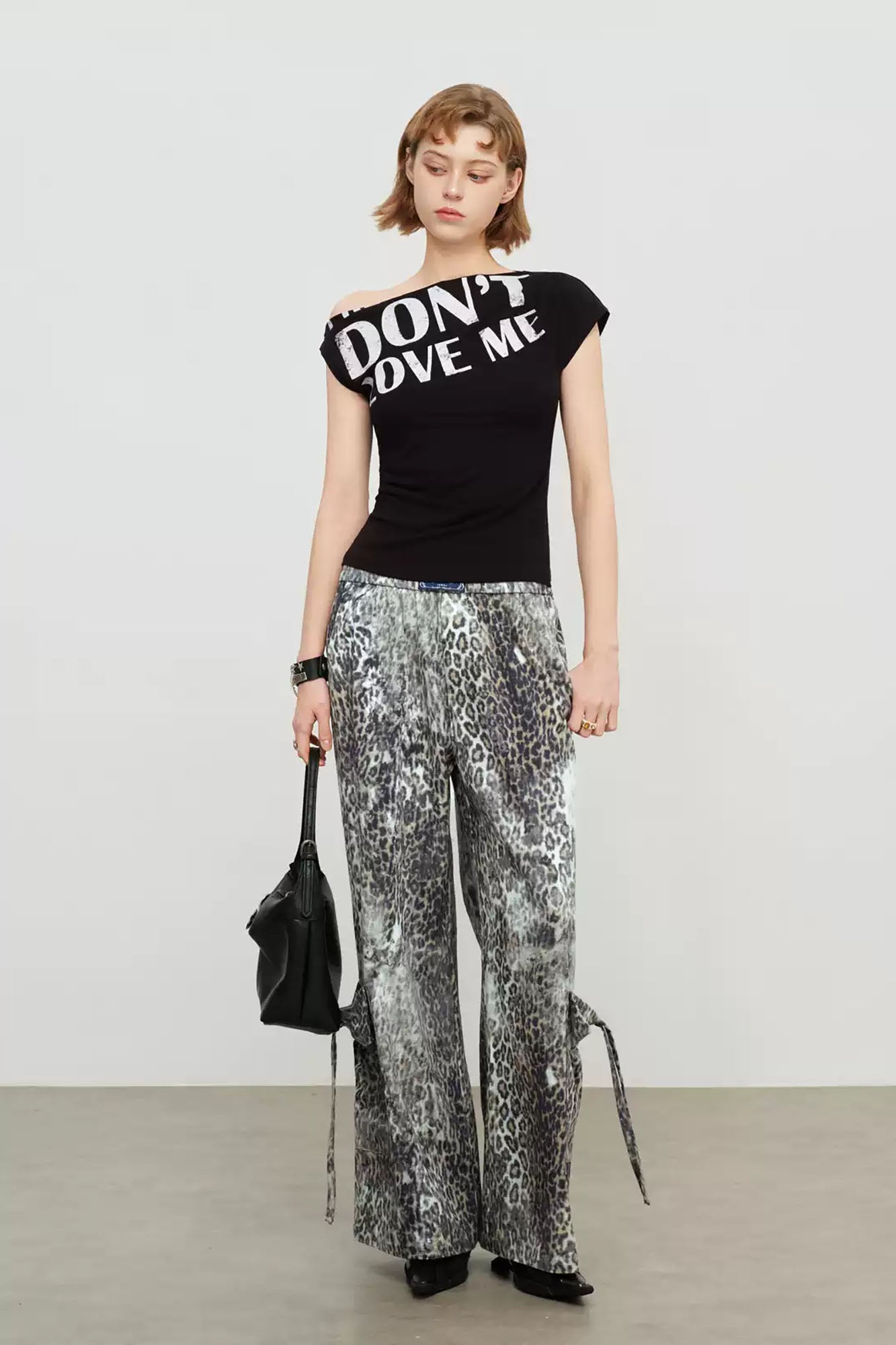SOFITTE Leopard Full-Print Multi-Pocket Wide-Leg Pants
