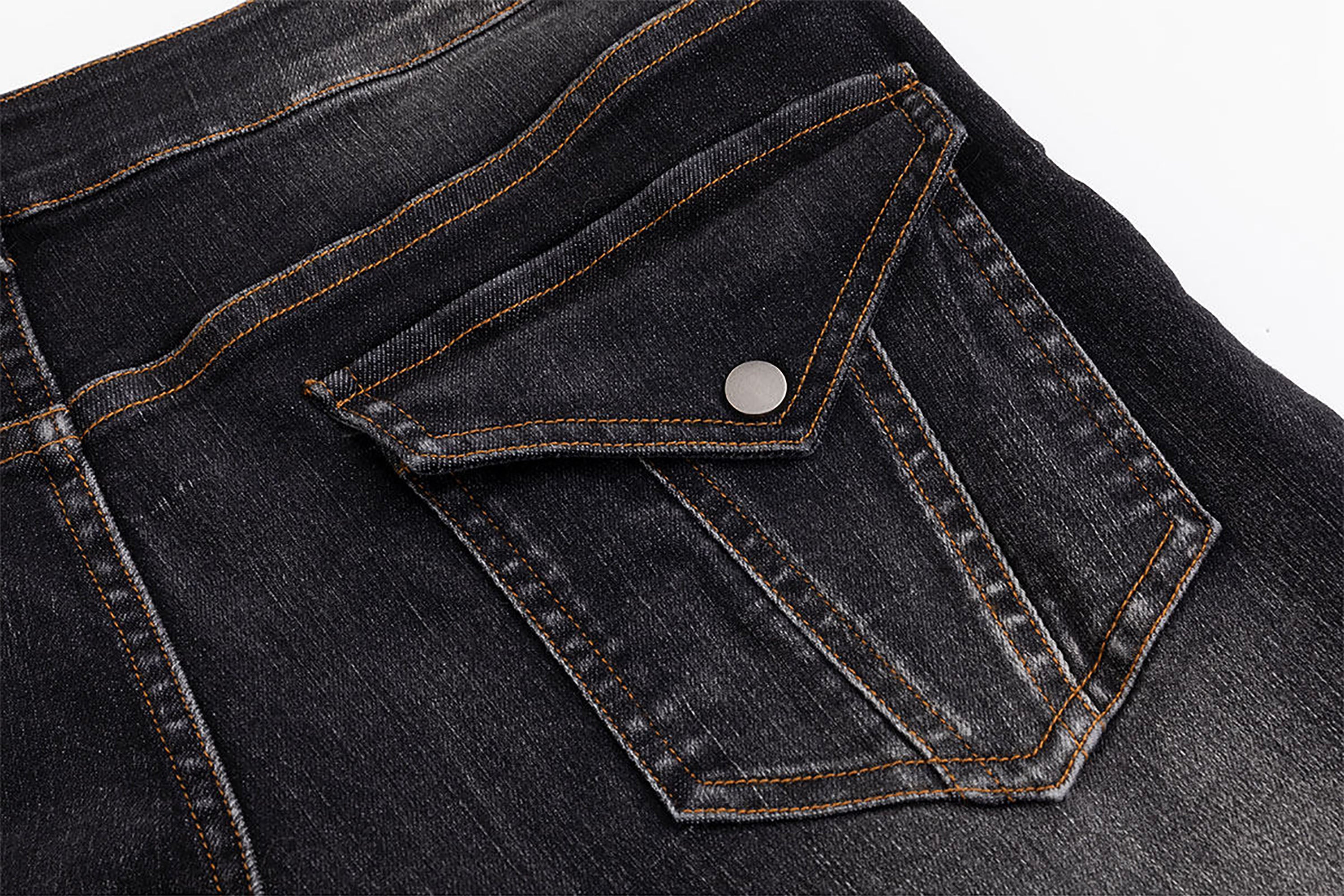 CESTNOUS Asymmetrical Frayed Distressed Jeans