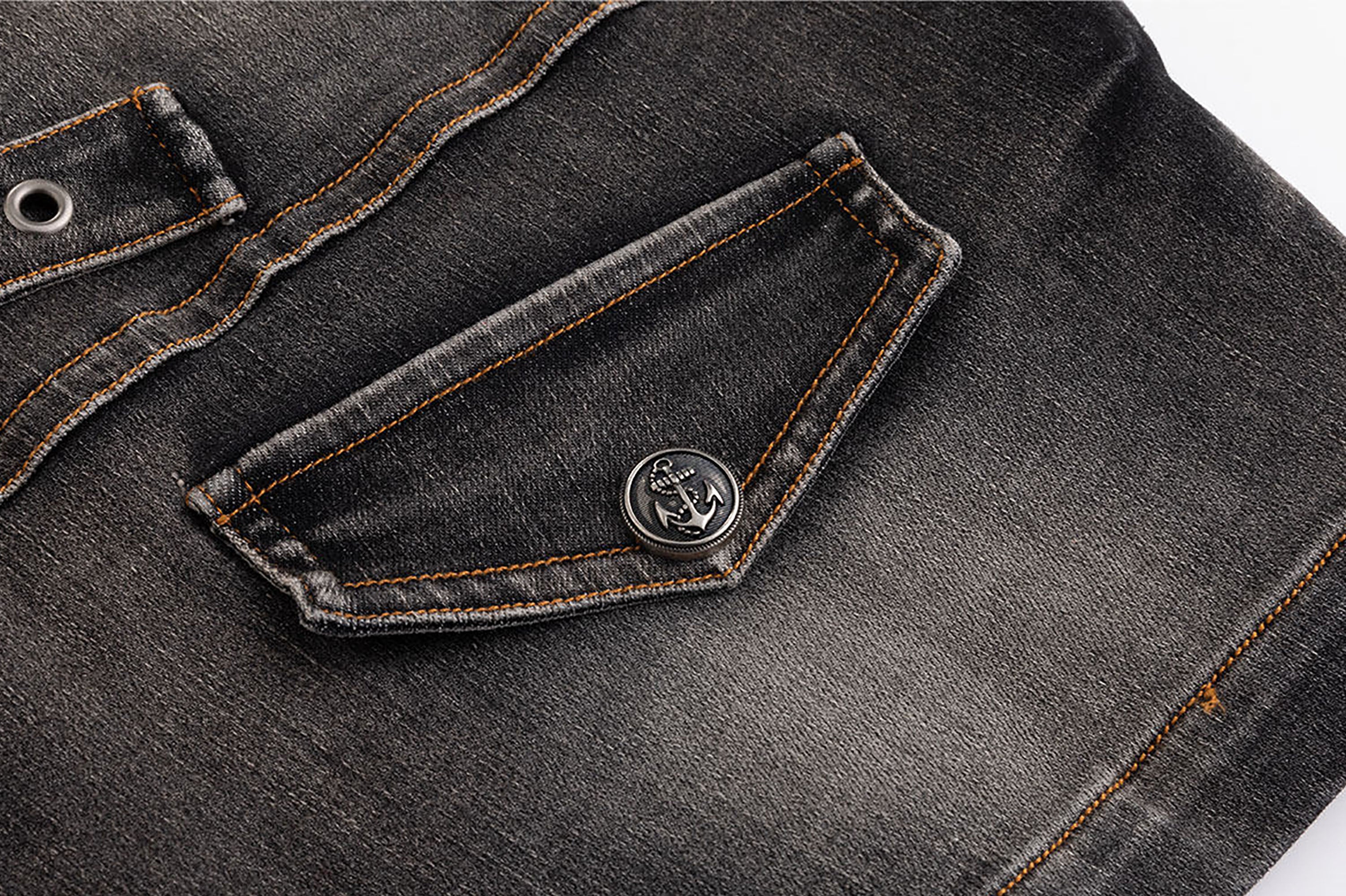 CESTNOUS Triple Belt Washed Denim Shorts