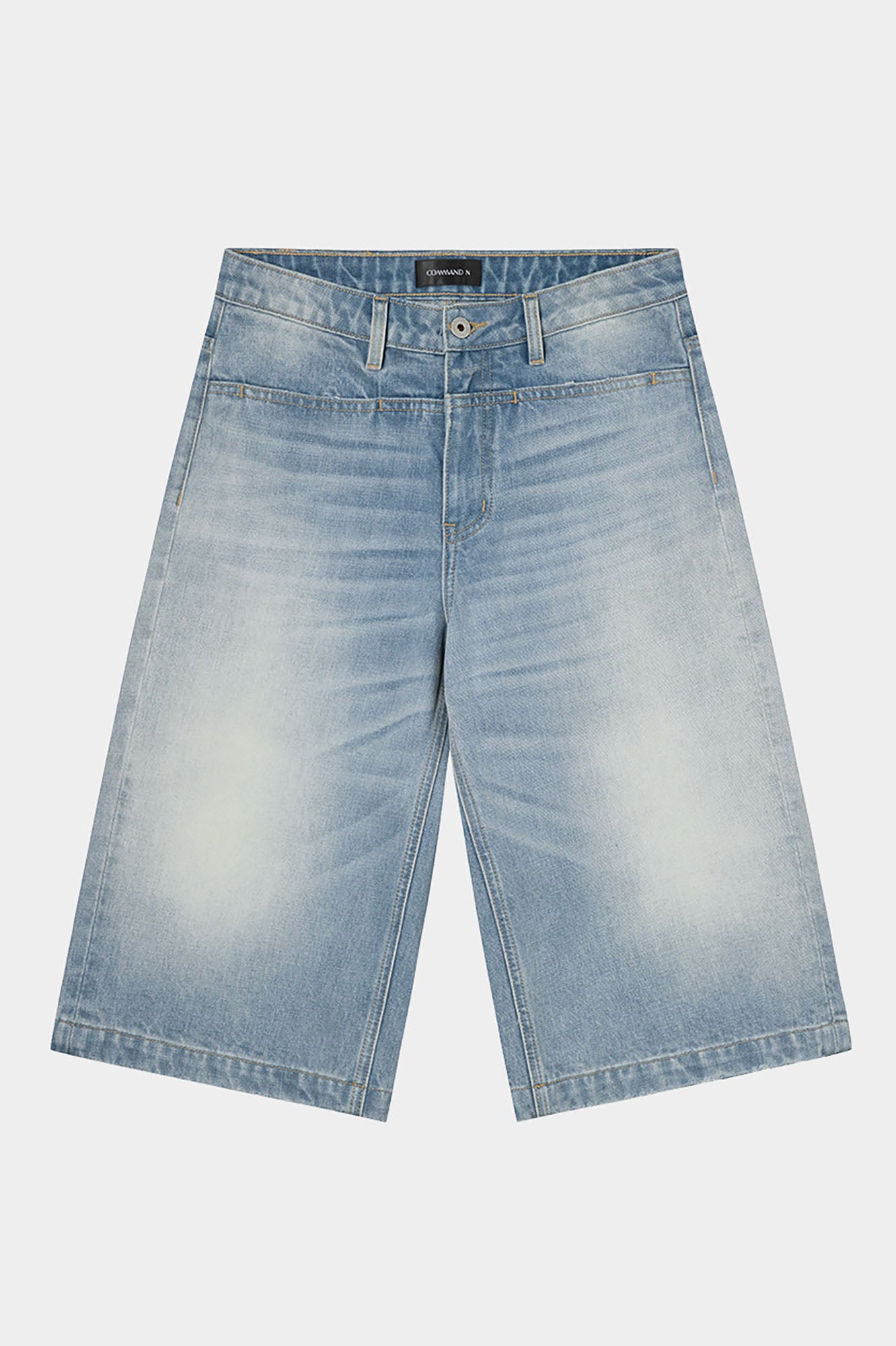 COMMAND N Classic Washed Straight-Leg Denim Shorts
