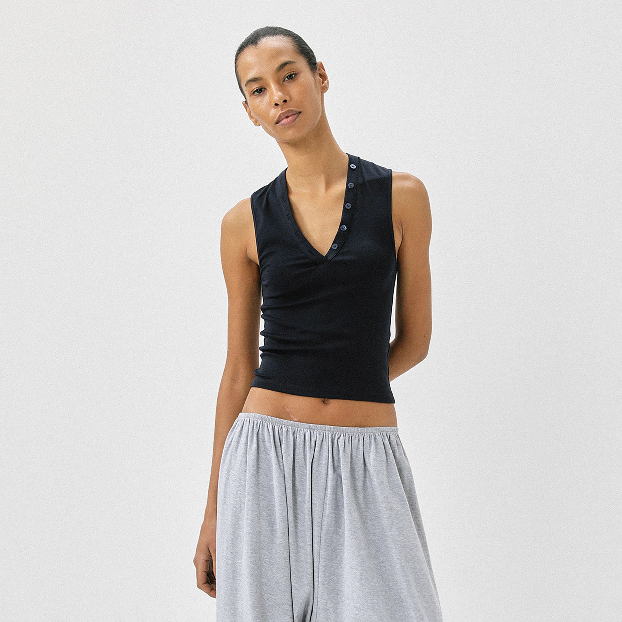 COMMAND N Essential V-Neck Tencel-Cotton Tank Top