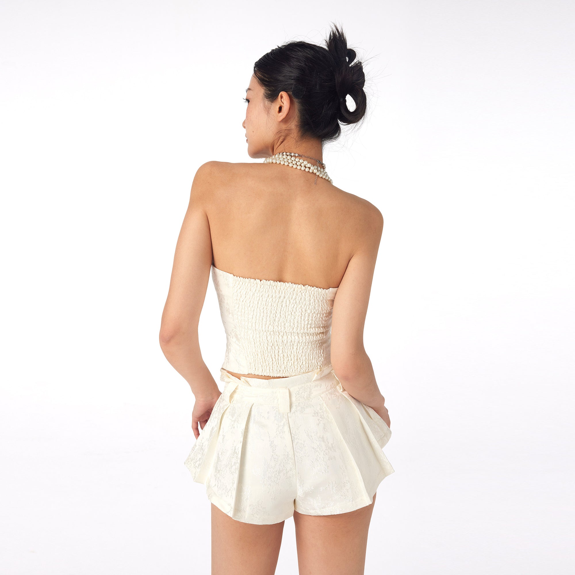 WHYNOTDANCE Jacquard Pleated A-Line Skort