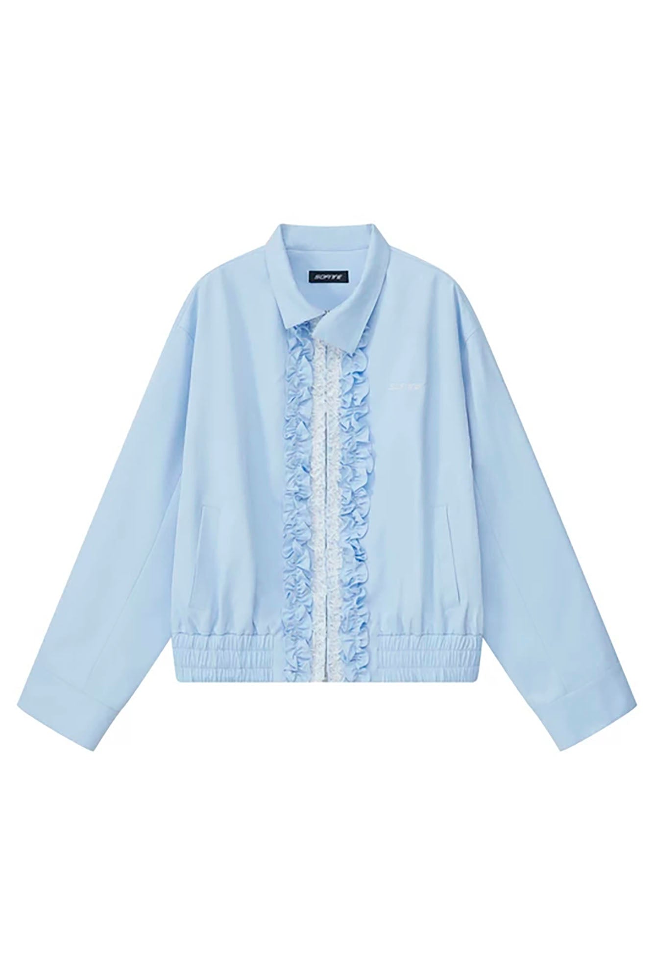 SOFITTE Ruffle-Trim Zip-Up Jacket