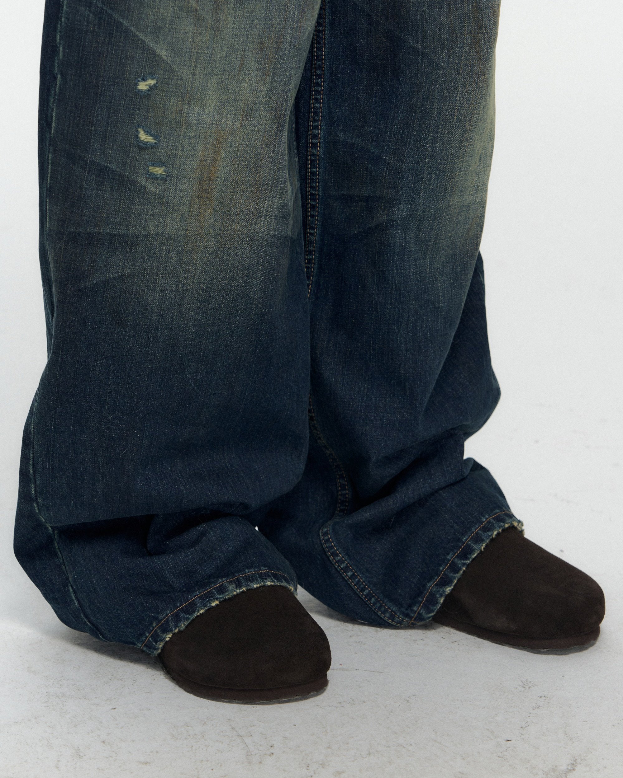 10AMSOTIIIIIIRED Washed Diamond Whisker Baggy Jeans