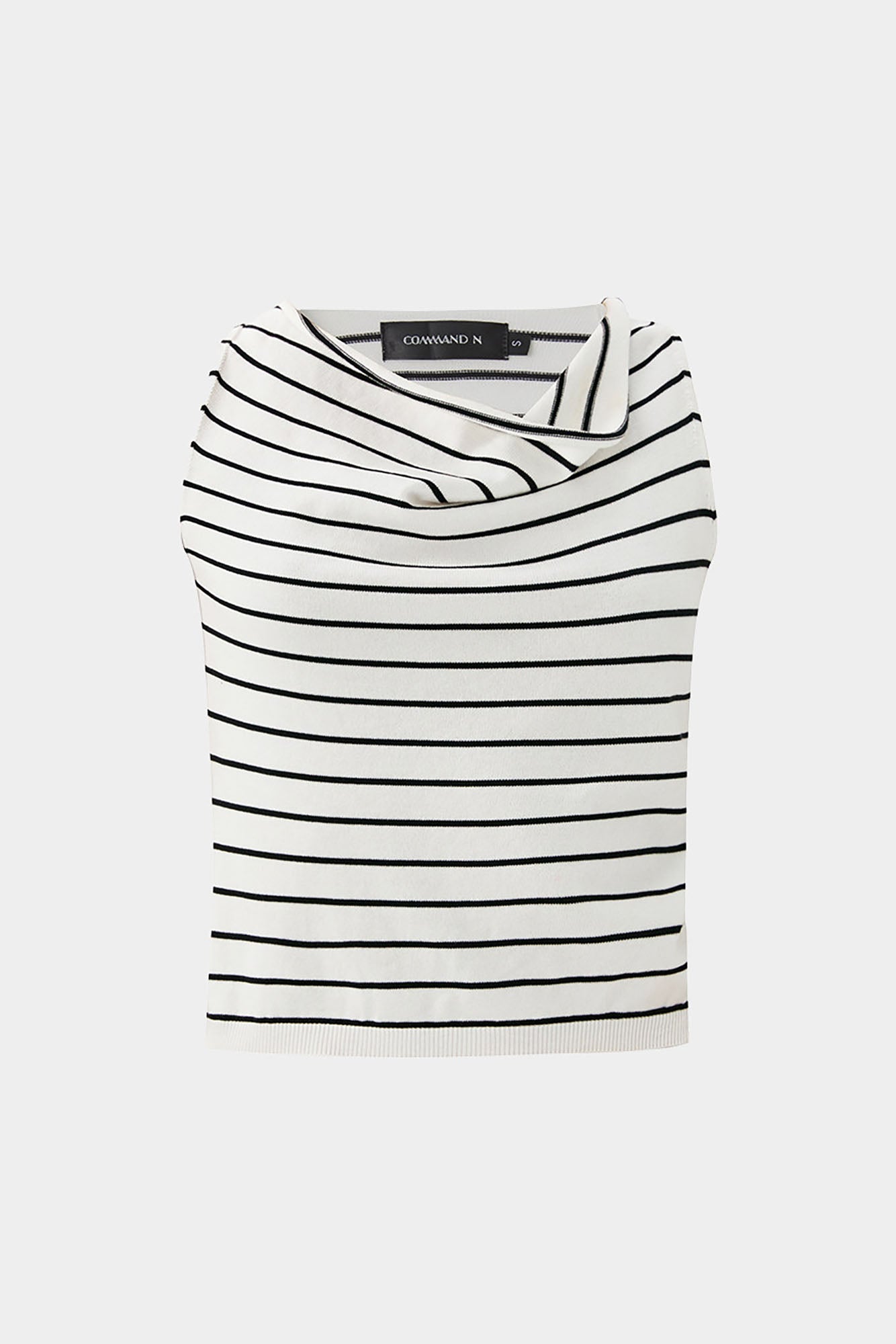 COMMAND N Striped Tencel-Blend Cowl Neck Vest