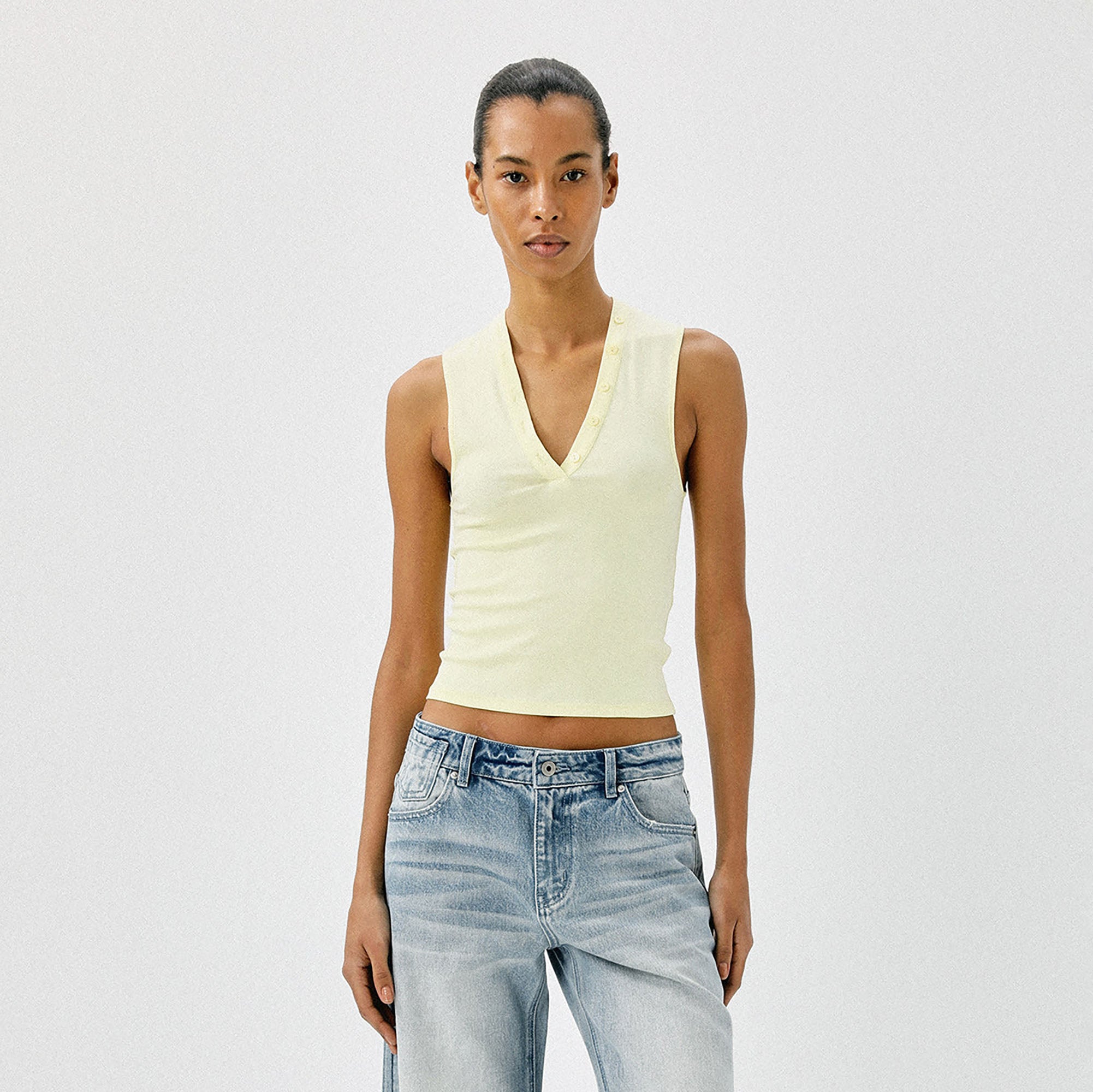 COMMAND N Essential V-Neck Tencel-Cotton Tank Top