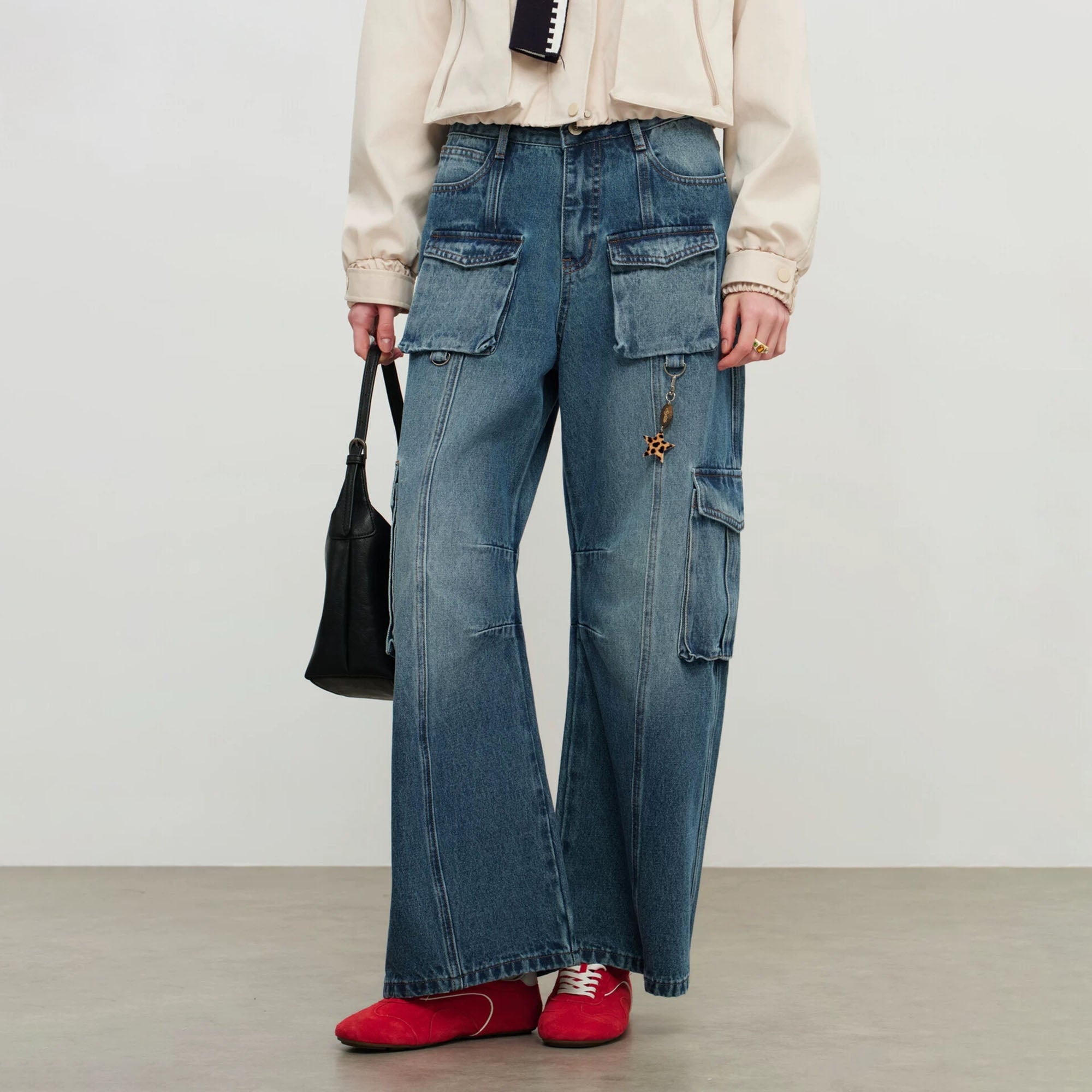 SOFITTE Paneled Multi-Pocket Cargo Jeans