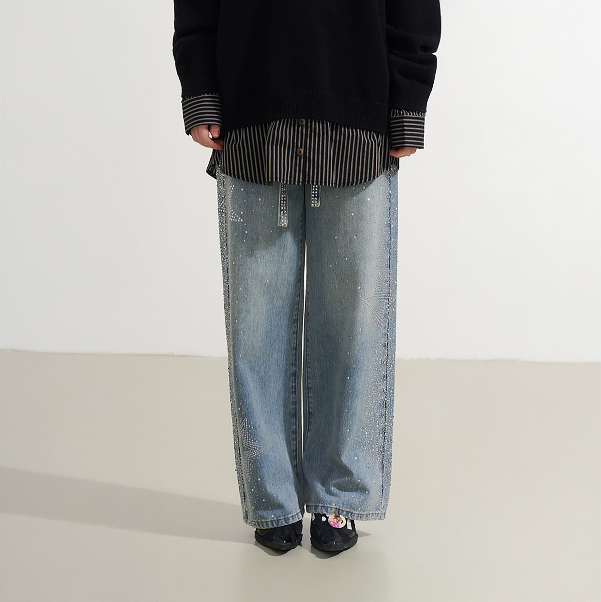 SOFITTE Diamond Star Embellished Jeans