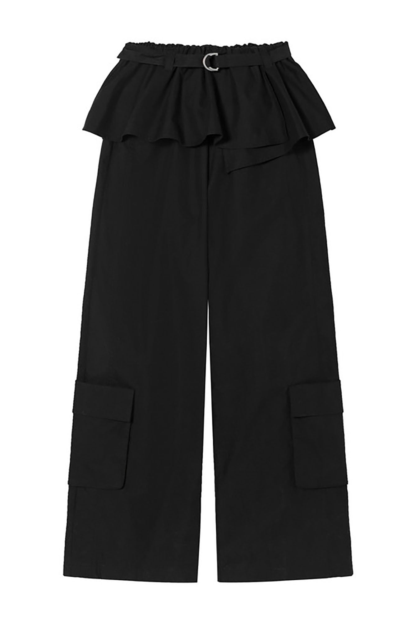 SOFITTE Peplum Layer Cargo Wide-Leg Pants