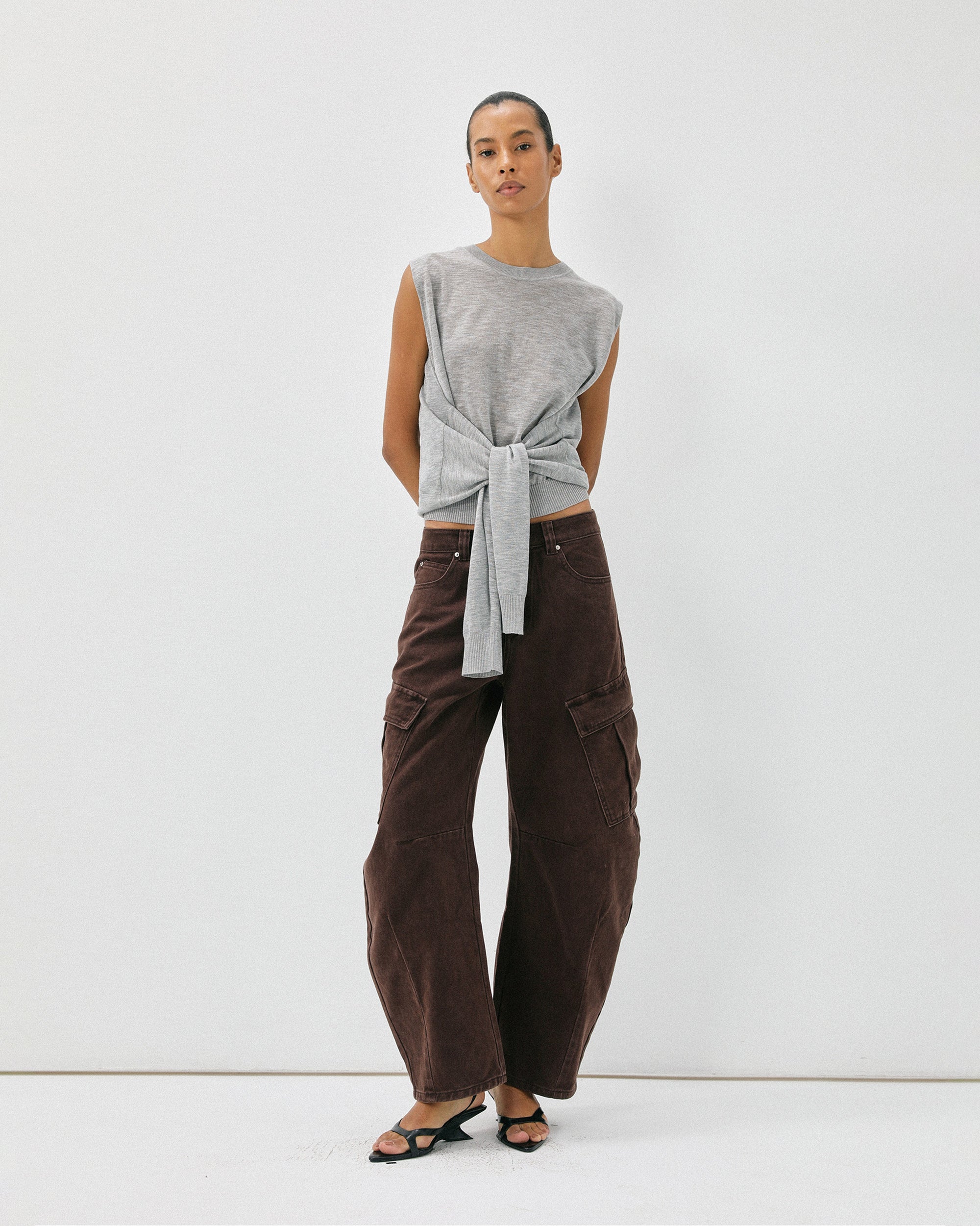 COMMAND N Layered Tie-Waist Sleeveless Tank