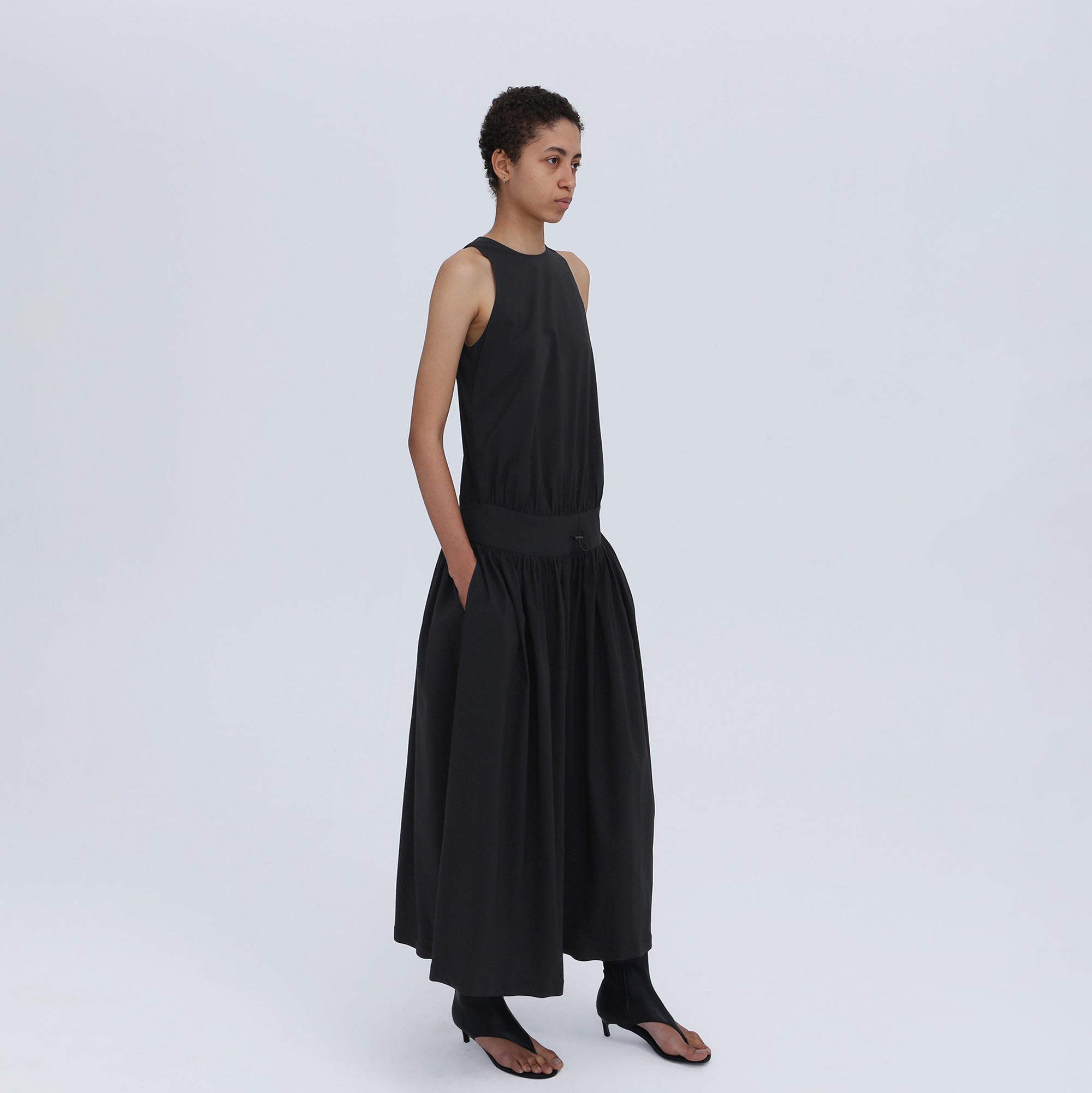 COMMAND N Gathered Drop-Waist Tank Dress