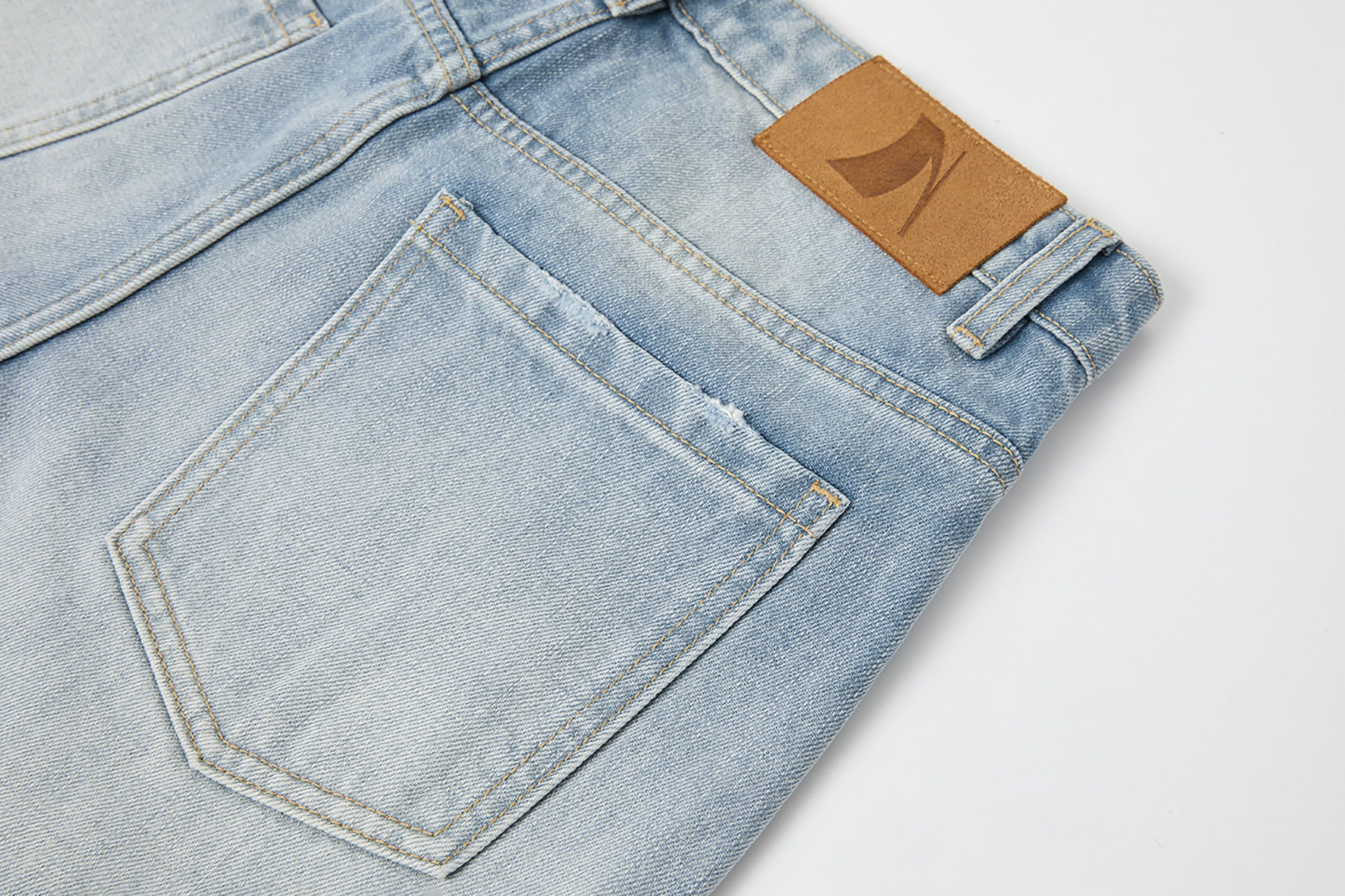 COMMAND N Classic Washed Straight-Leg Denim Shorts