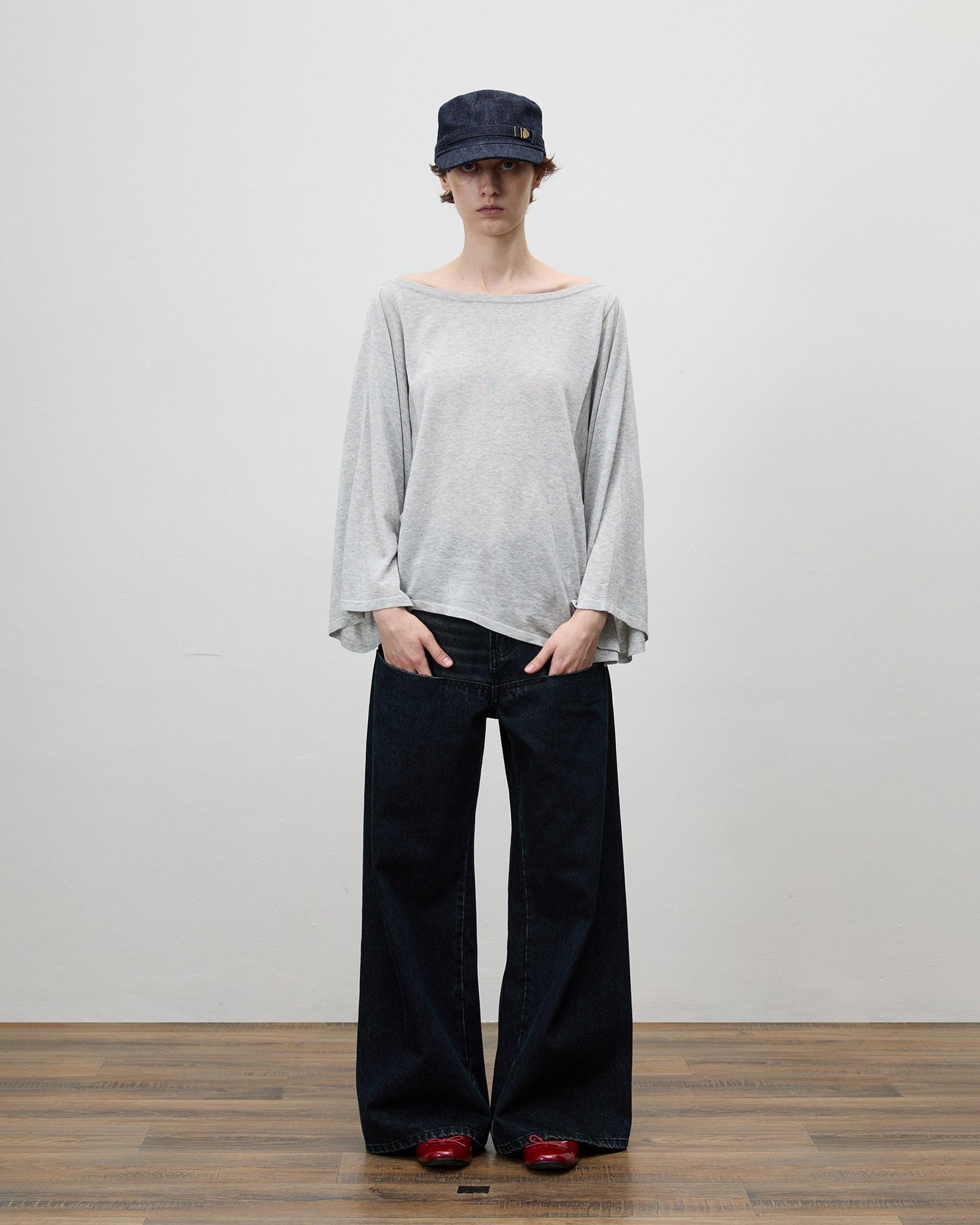COMMAND N Washed Contrast-Panel Jeans