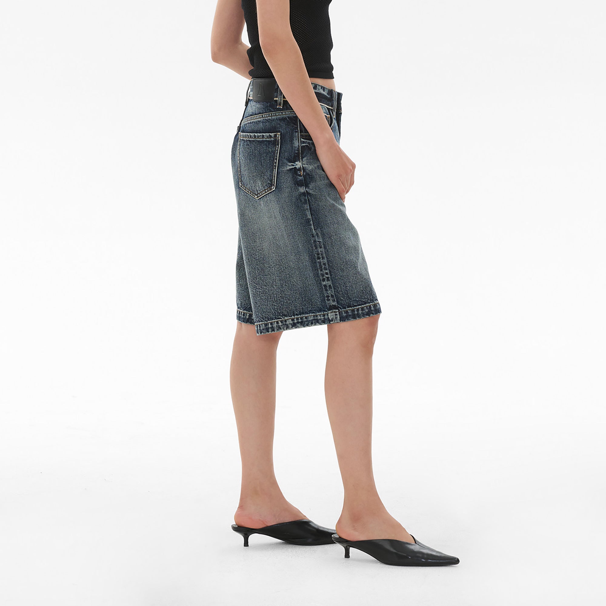COMMAND N Selvedge Washed Denim Shorts
