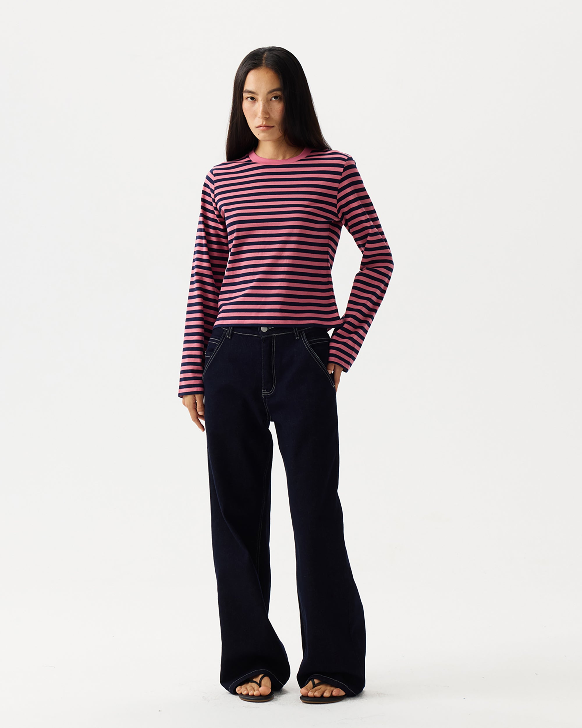 PCLA Essential Striped Long-Sleeve Tee