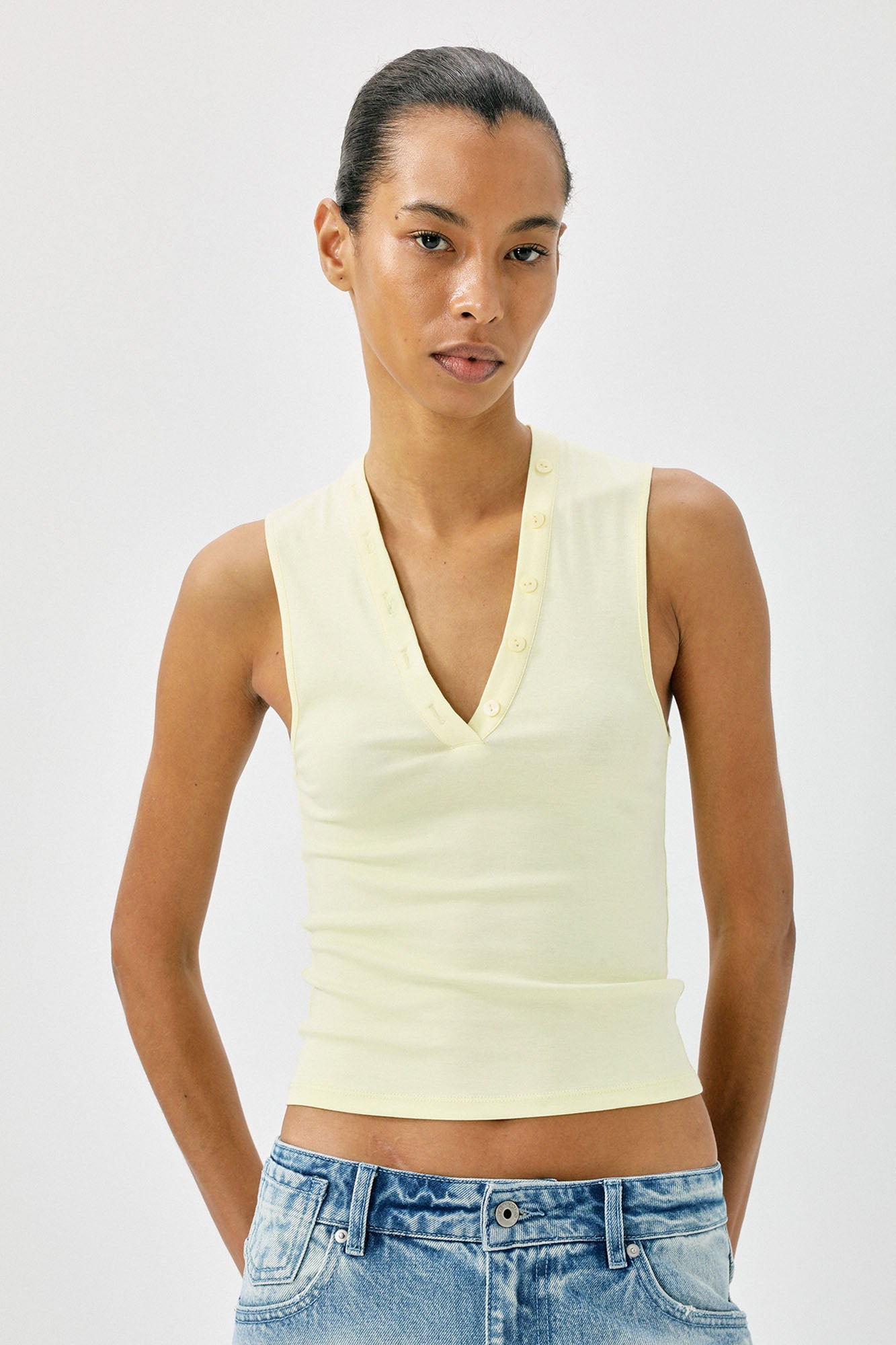 COMMAND N Essential V-Neck Tencel-Cotton Tank Top
