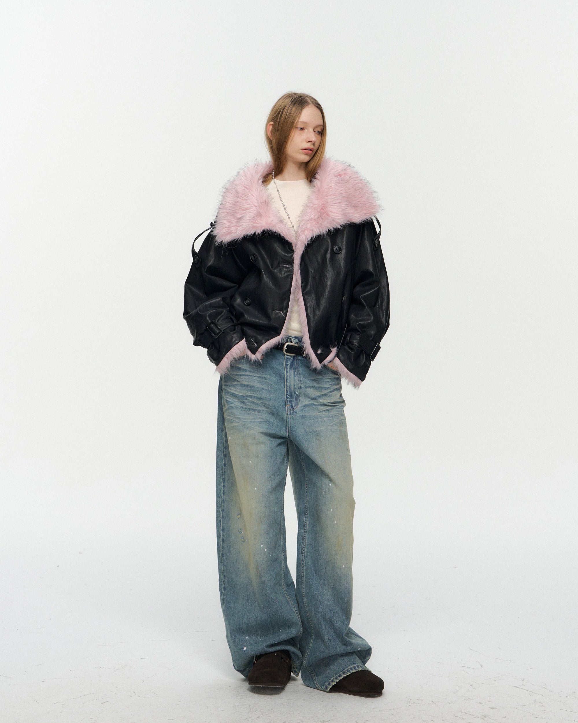 10AMSOTIIIIIIRED Washed Diamond Whisker Baggy Jeans