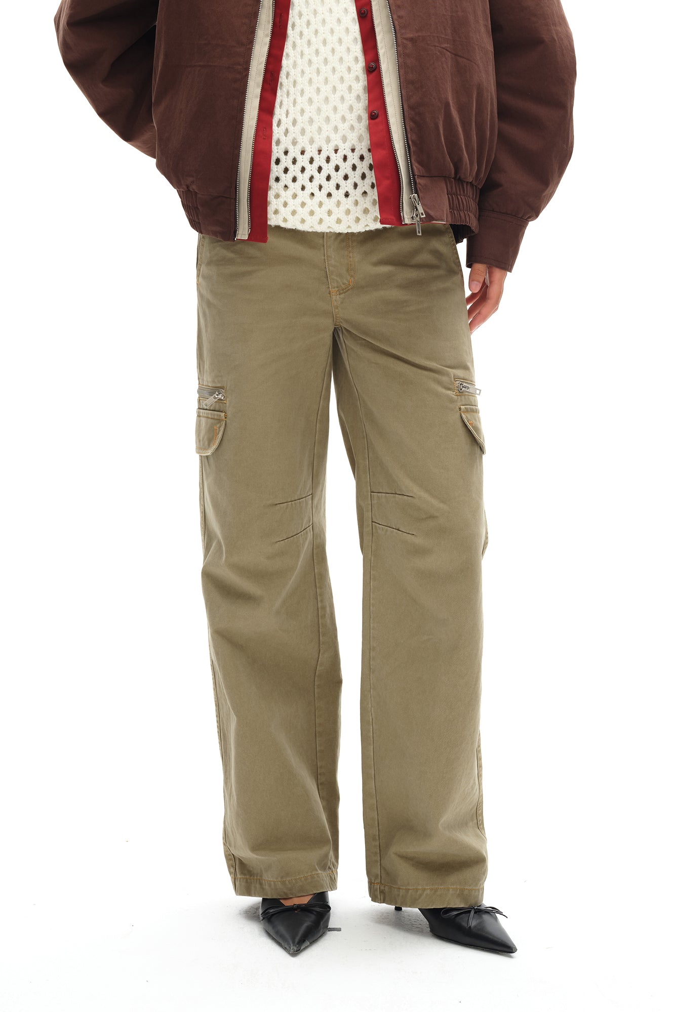 OINIMI Utility Multi-Pocket Paneled Cargo Pants