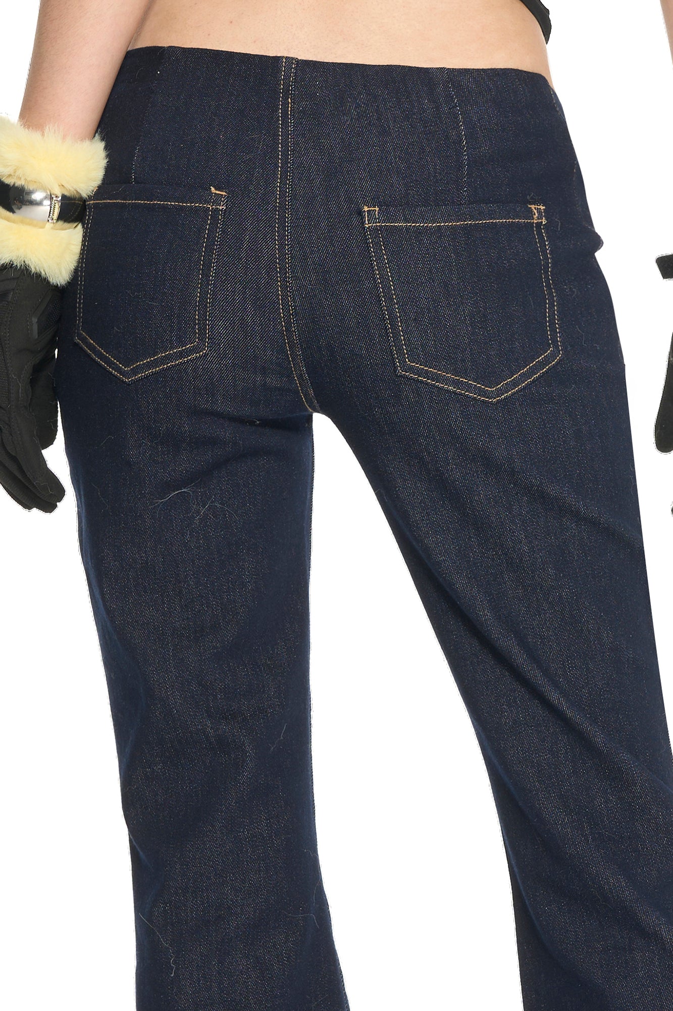 NEVER OFFEND L ANGEL Classic Low-Waist Flared Raw Jeans